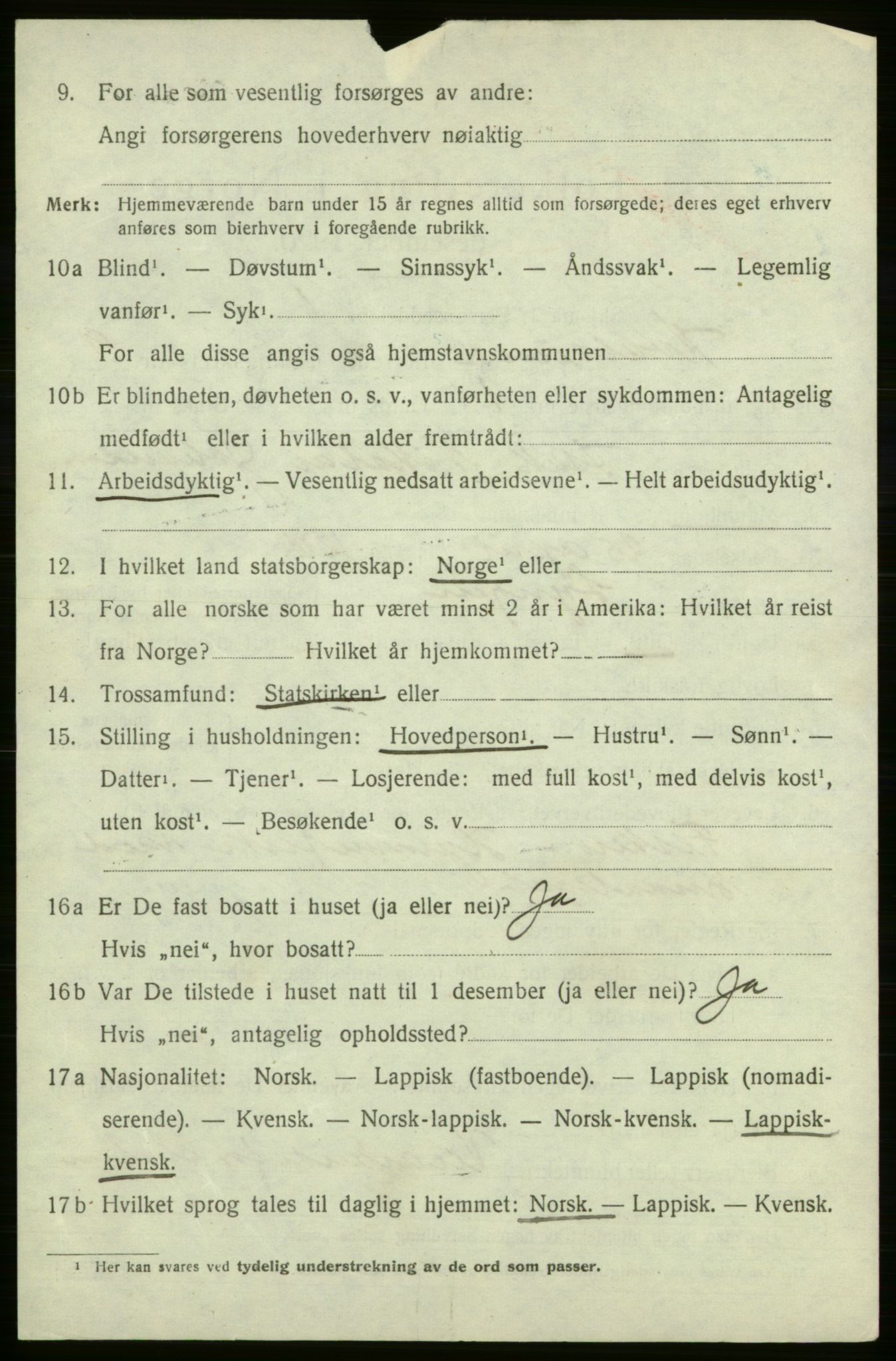SATØ, 1920 census for , 1920, p. 2767