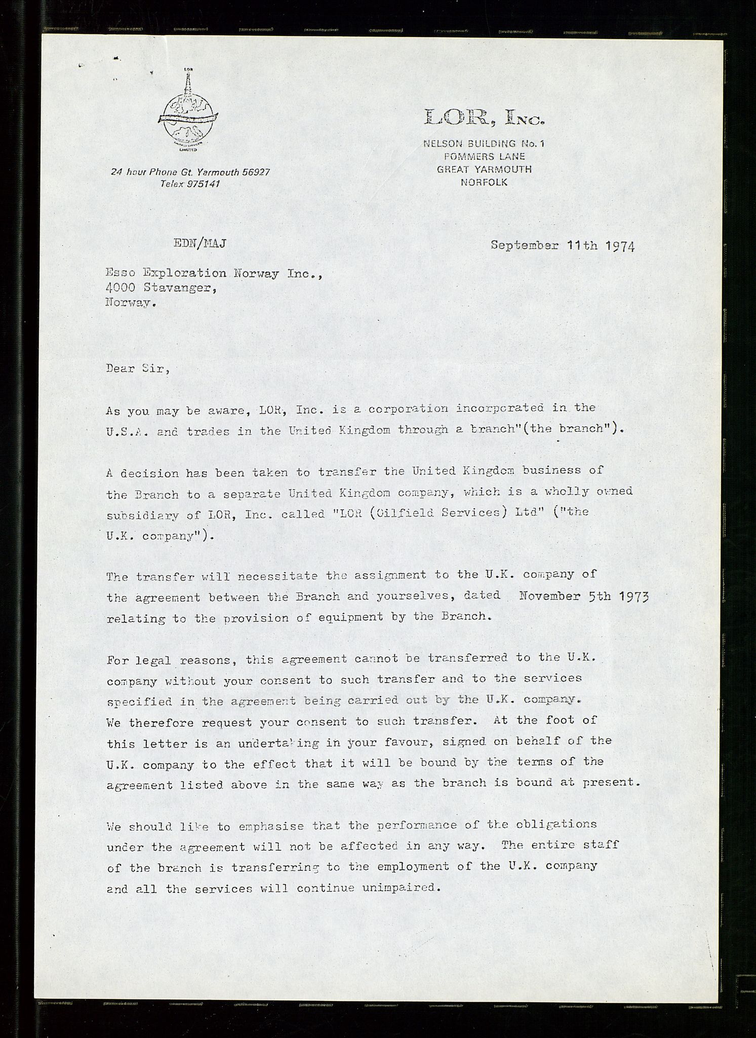 Pa 1512 - Esso Exploration and Production Norway Inc., SAST/A-101917/E/Ea/L0020: Kontrakter og avtaler, 1966-1974, p. 111