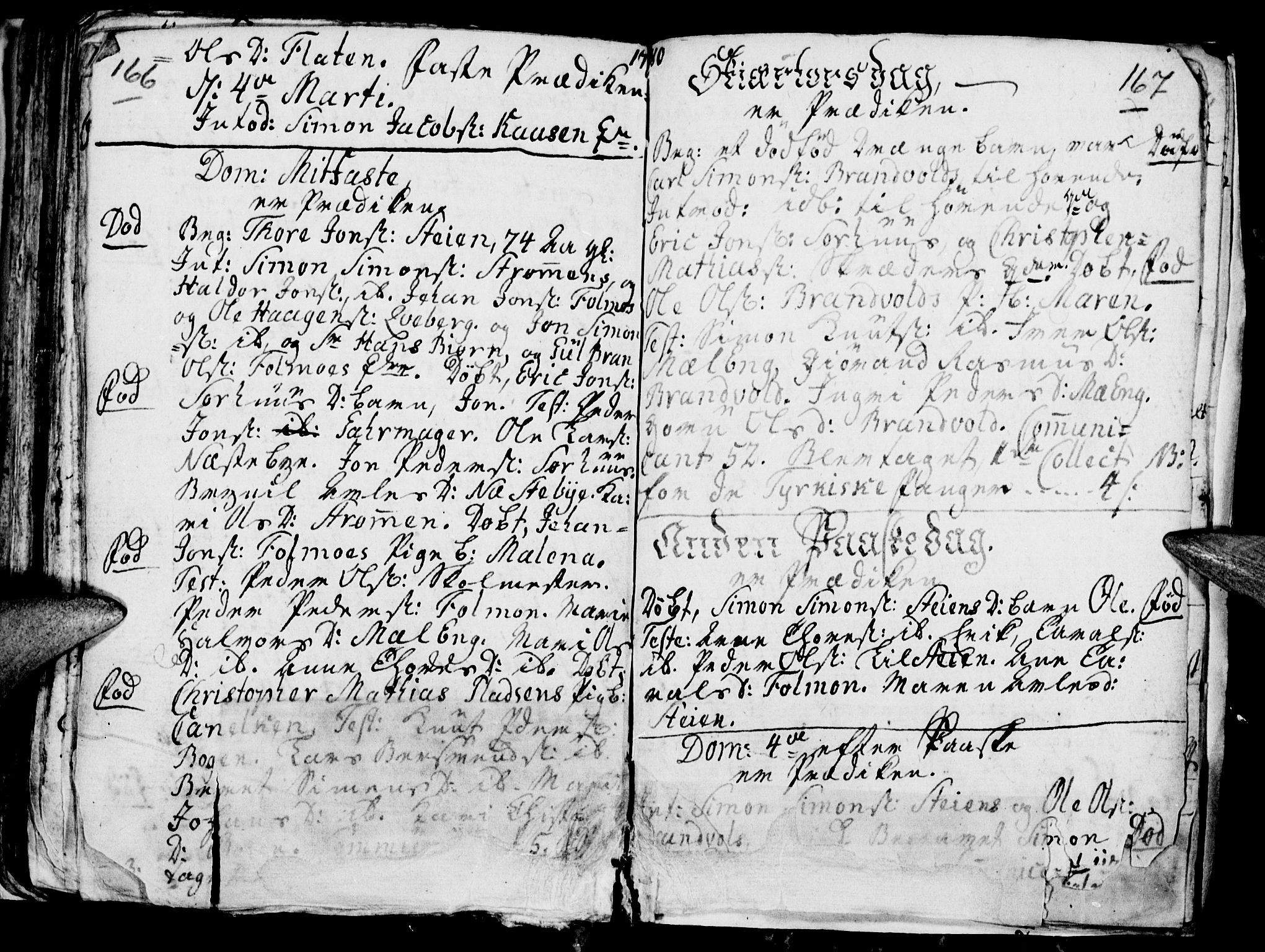 Tynset prestekontor, SAH/PREST-058/H/Ha/Hab/L0009: Parish register (official) no. 9, 1769-1781, p. 166-167