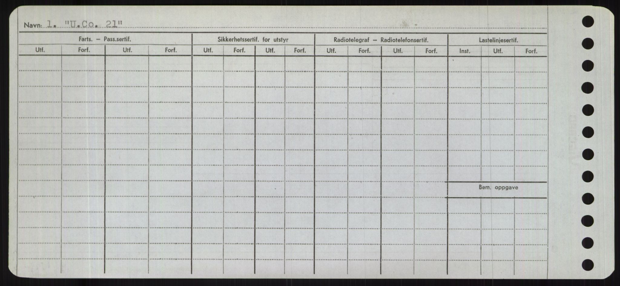 Sjøfartsdirektoratet med forløpere, Skipsmålingen, RA/S-1627/H/Hc/L0001: Lektere, A-Y, p. 590