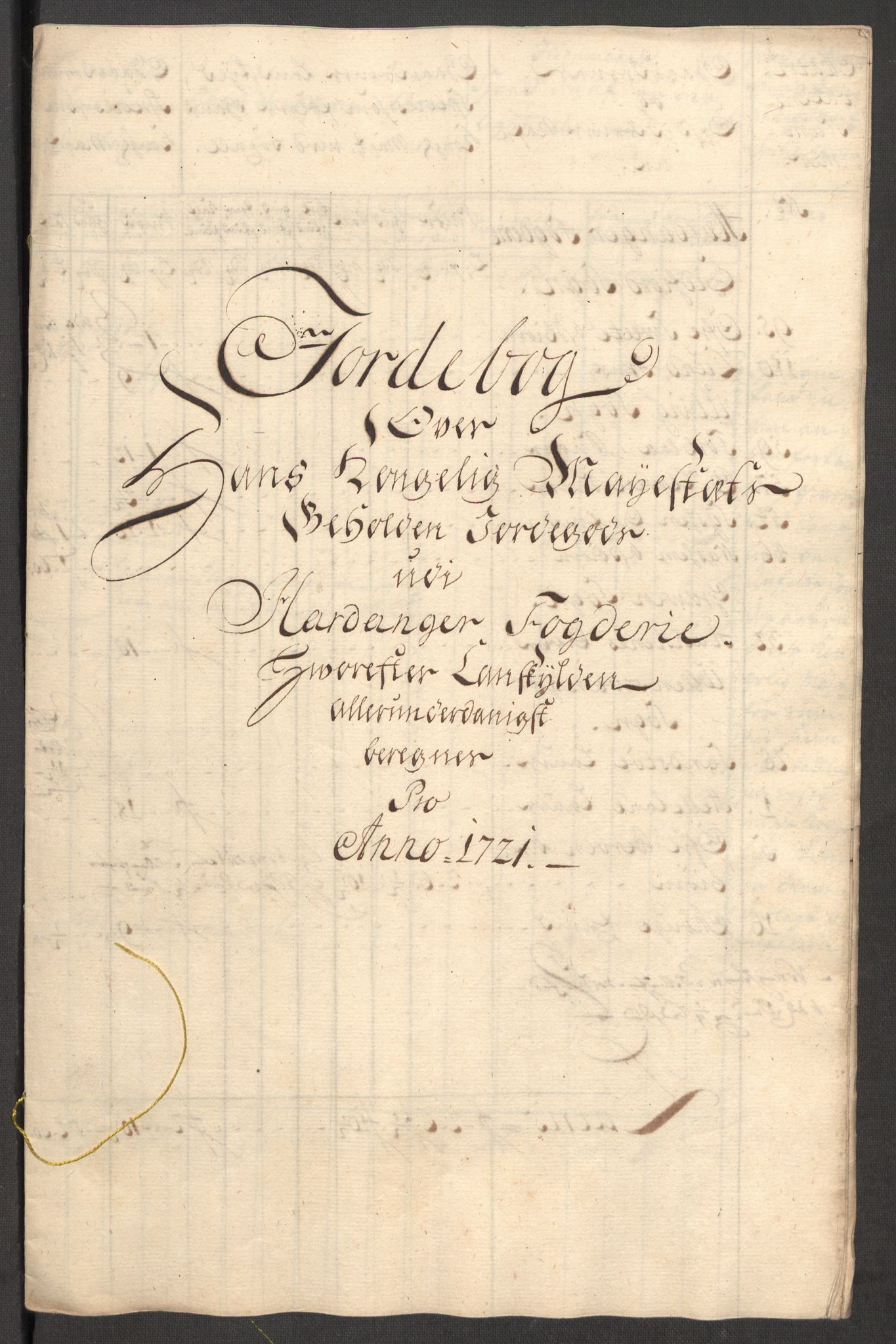 Rentekammeret inntil 1814, Reviderte regnskaper, Fogderegnskap, RA/EA-4092/R48/L3000: Fogderegnskap Sunnhordland og Hardanger, 1721, p. 183