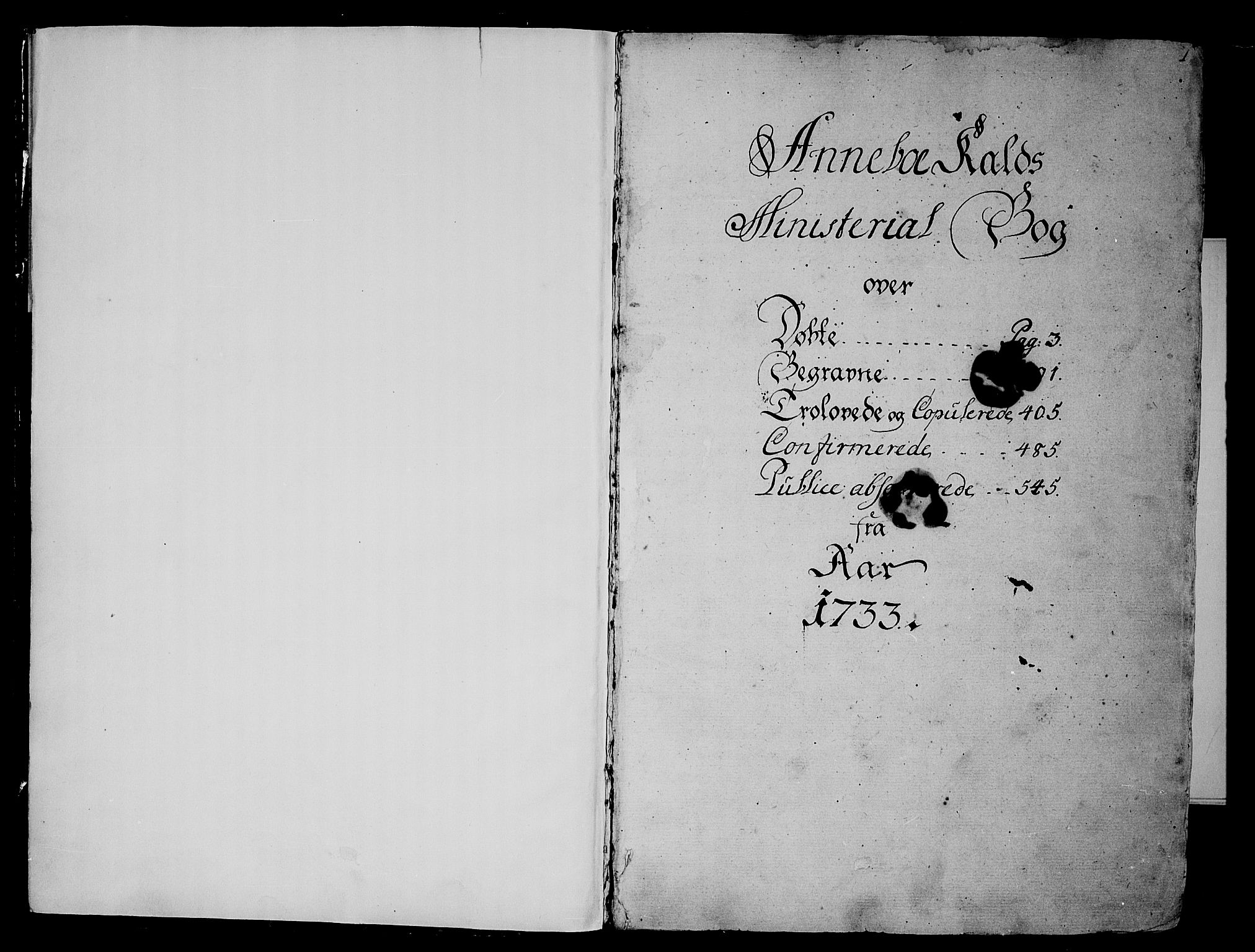Andebu kirkebøker, AV/SAKO-A-336/F/Fa/L0002: Parish register (official) no. I 2, 1733-1802, p. 0-1
