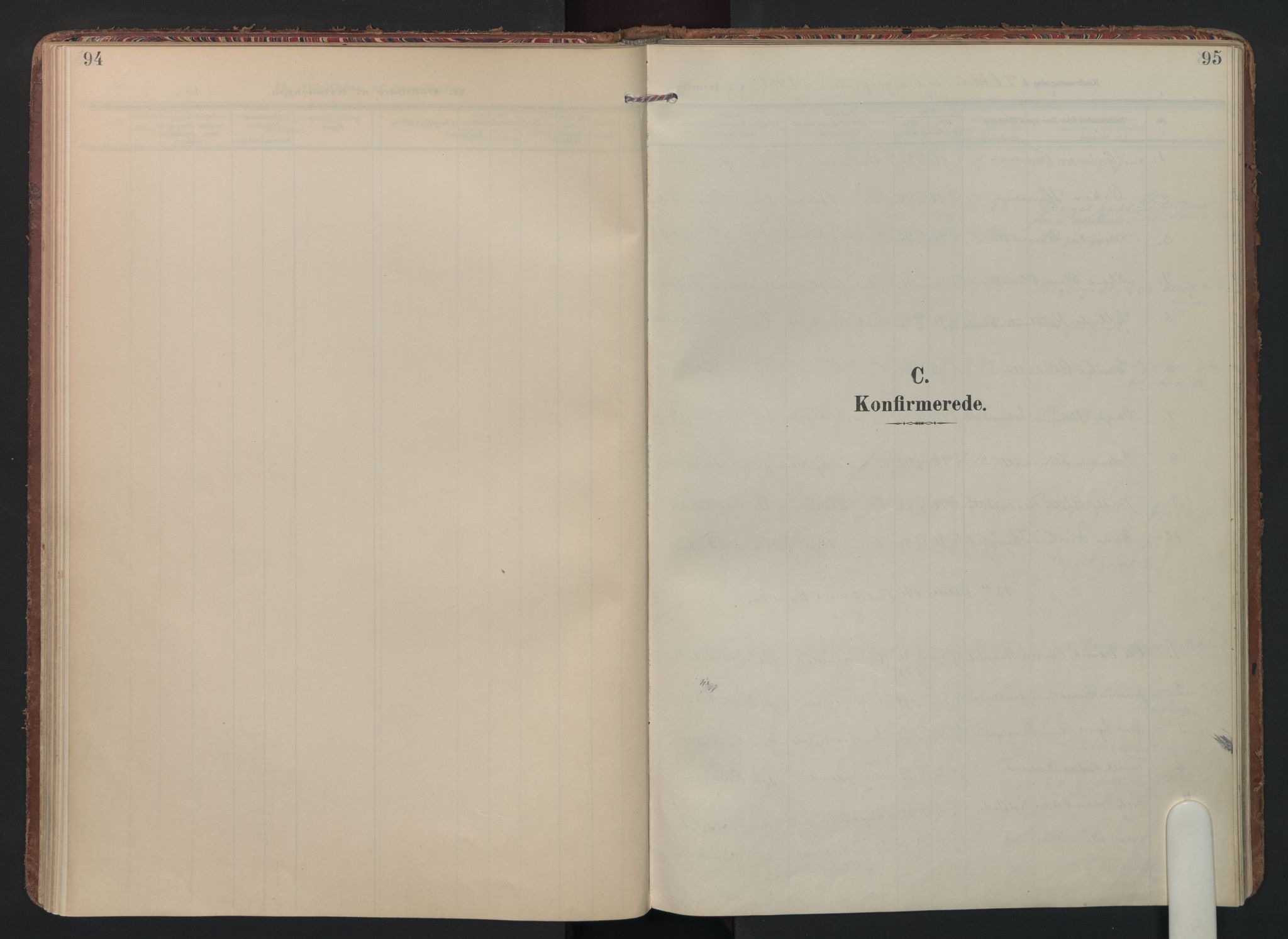 Rakkestad prestekontor Kirkebøker, SAO/A-2008/F/Fc/L0002: Parish register (official) no. III 2, 1906-1928, p. 94-95