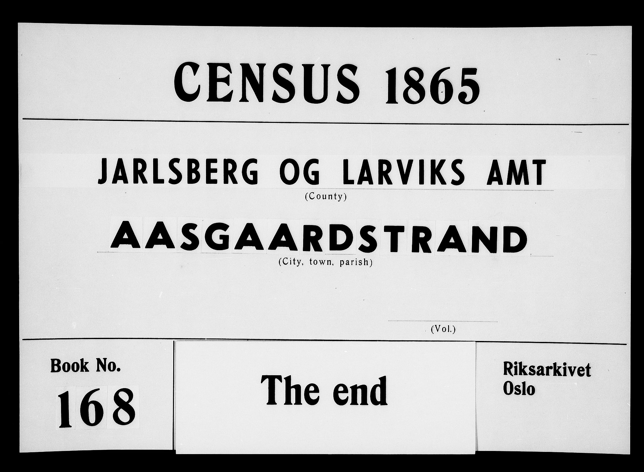 RA, 1865 census for Borre, 1865, p. 23