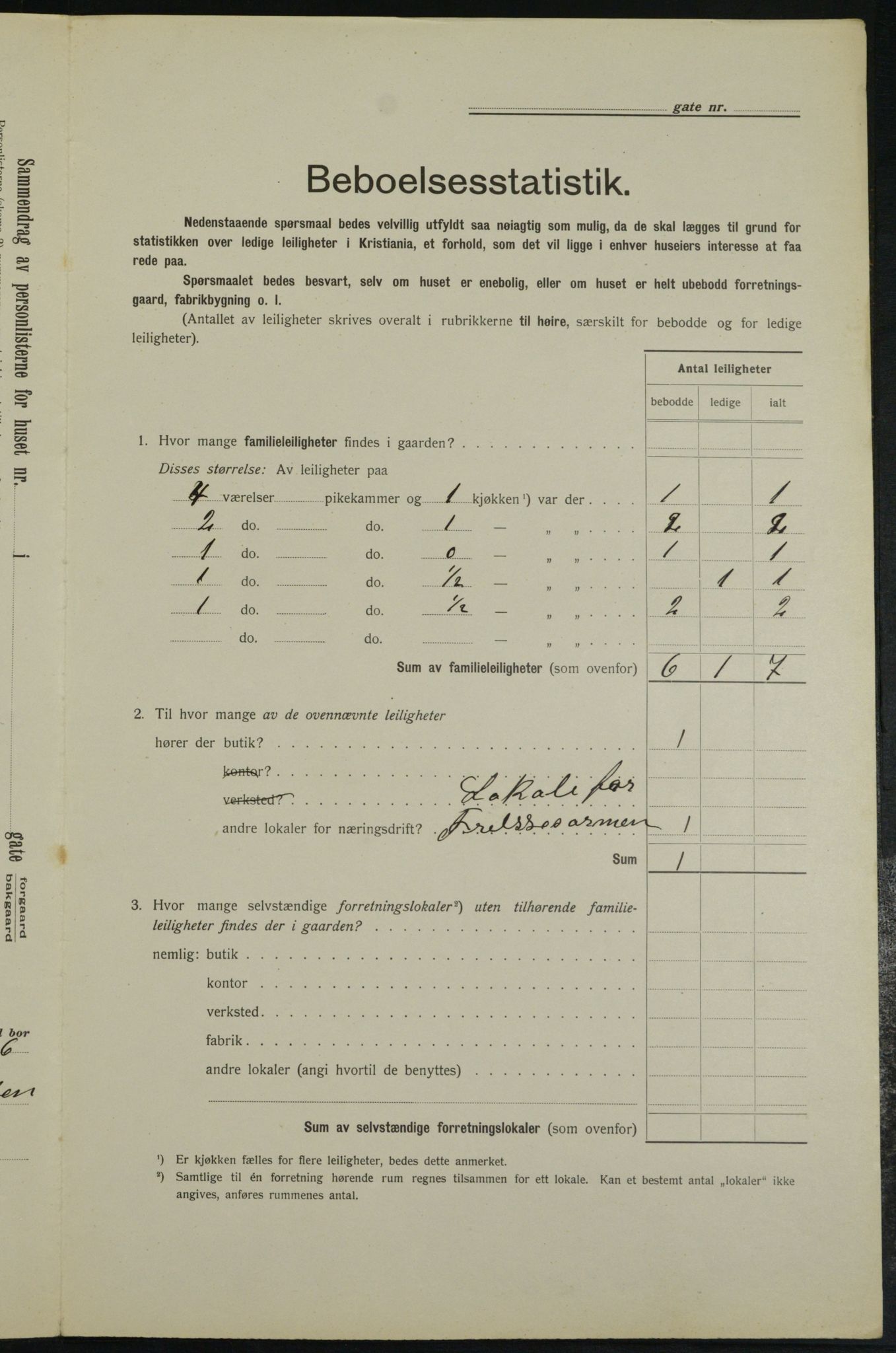 OBA, Municipal Census 1913 for Kristiania, 1913, p. 3348