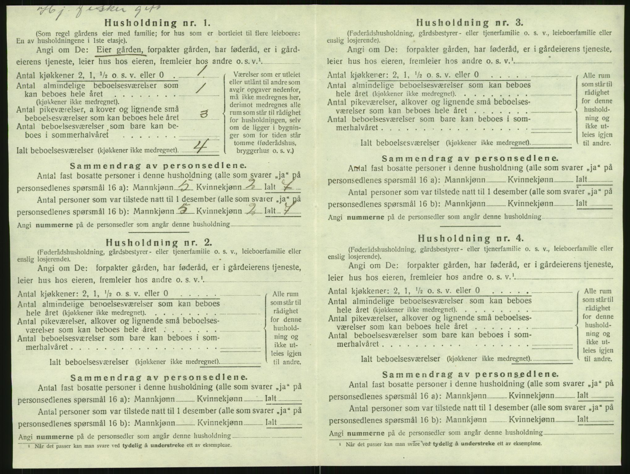 SAT, 1920 census for Leka, 1920, p. 30