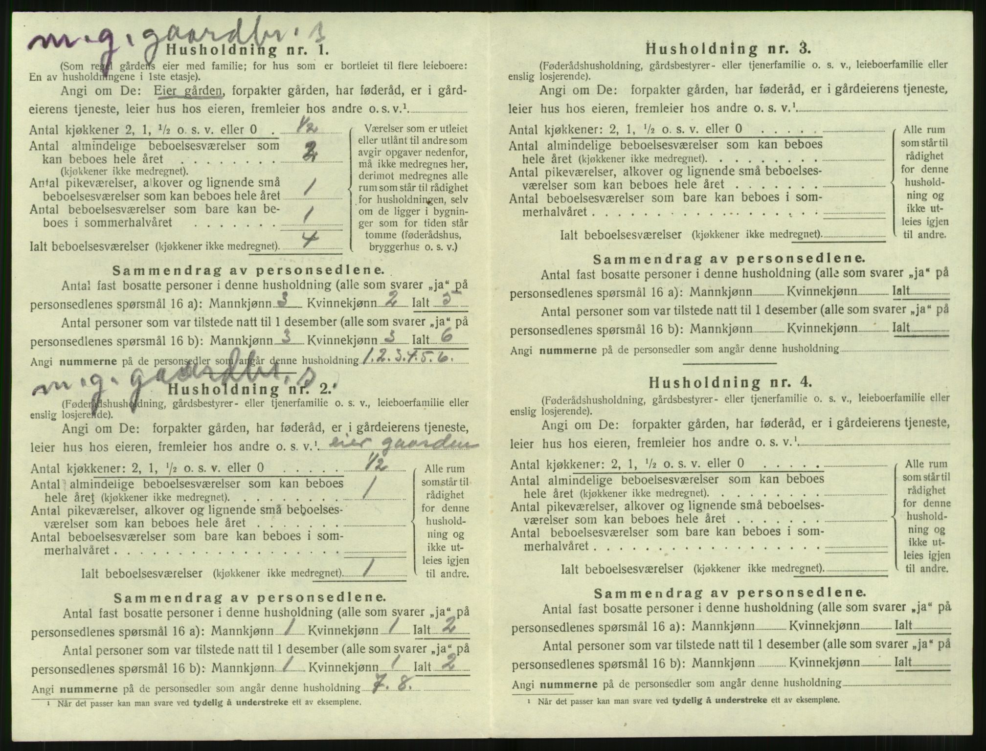 SAT, 1920 census for Stordal, 1920, p. 289