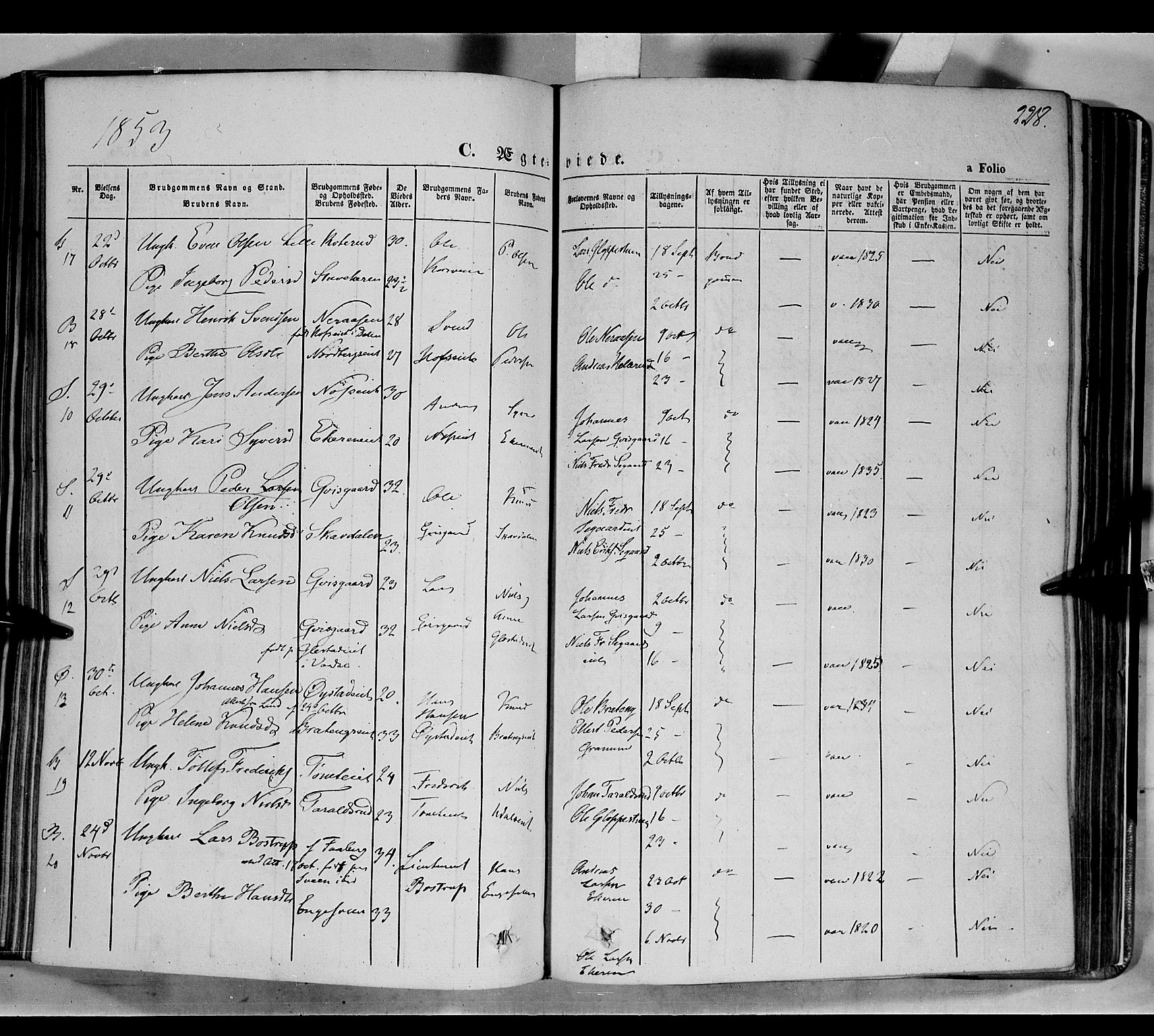 Biri prestekontor, SAH/PREST-096/H/Ha/Haa/L0005: Parish register (official) no. 5, 1843-1854, p. 228