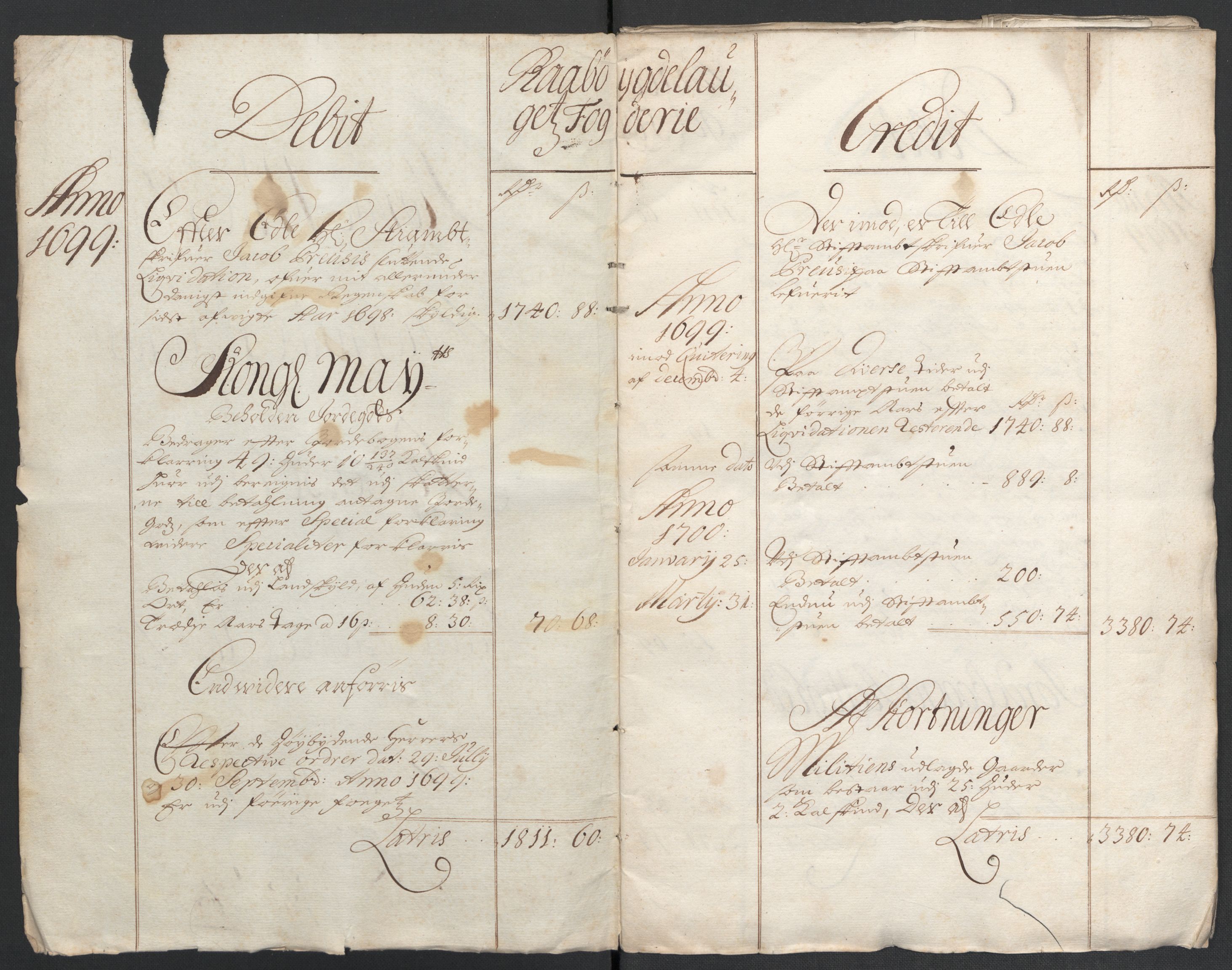 Rentekammeret inntil 1814, Reviderte regnskaper, Fogderegnskap, RA/EA-4092/R40/L2445: Fogderegnskap Råbyggelag, 1697-1699, p. 205