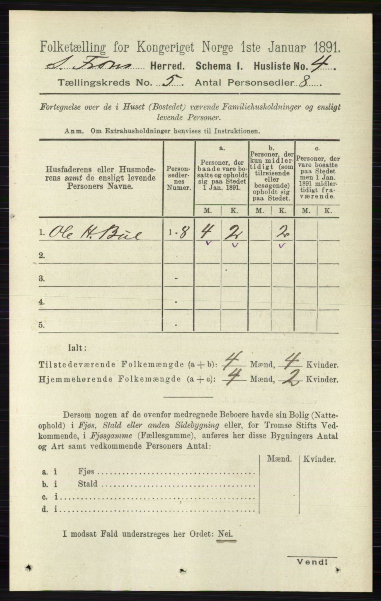 RA, 1891 census for 0519 Sør-Fron, 1891, p. 1959