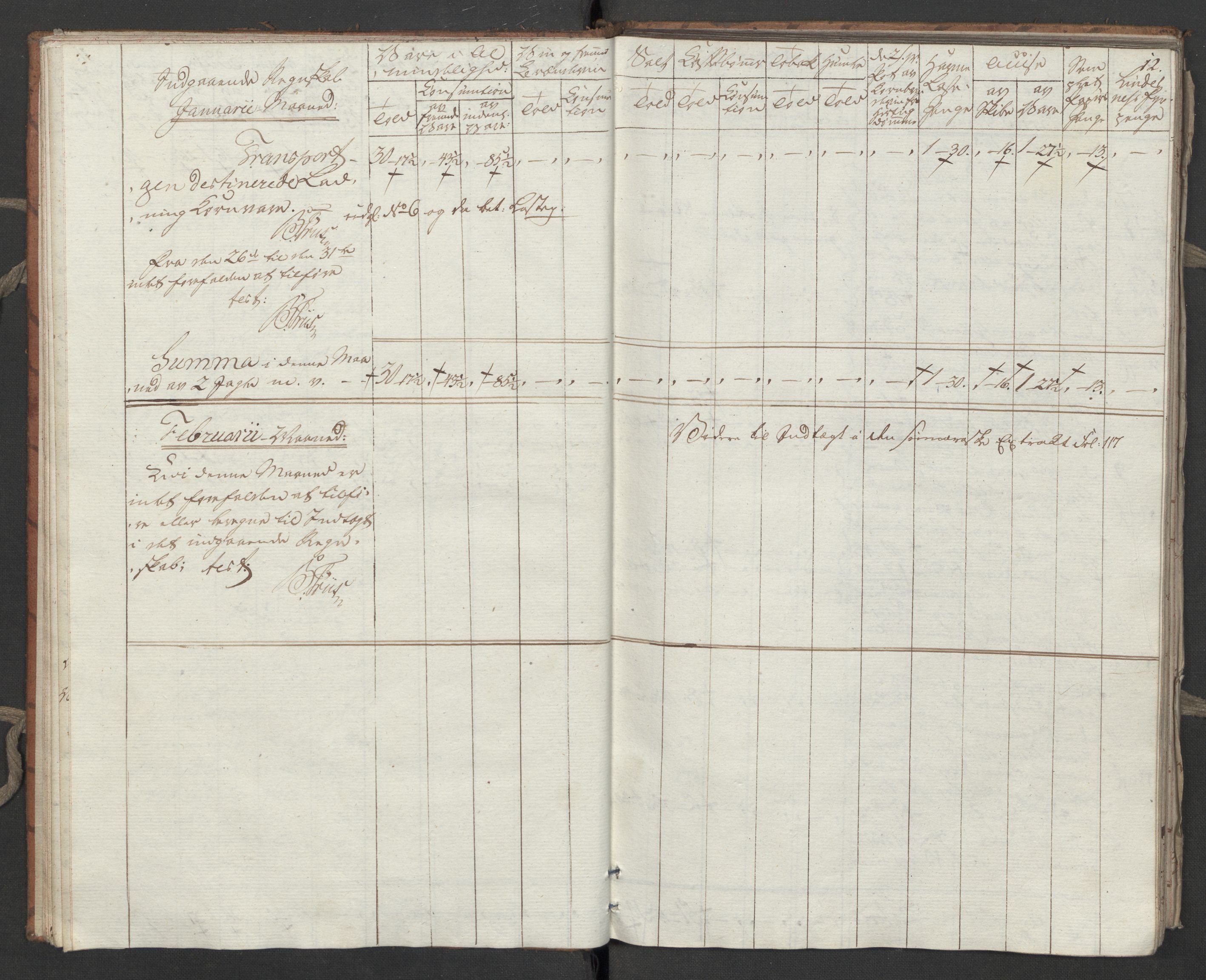 Generaltollkammeret, tollregnskaper, RA/EA-5490/R31/L0055/0001: Tollregnskaper Molde / Tollbok, 1794, p. 11b-12a