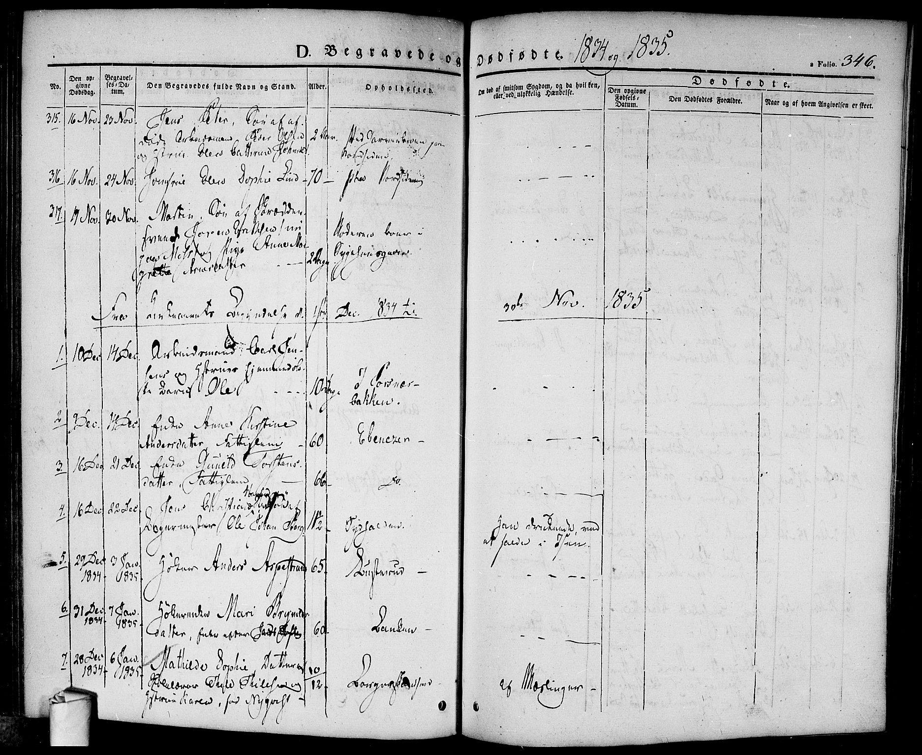 Halden prestekontor Kirkebøker, SAO/A-10909/F/Fa/L0005: Parish register (official) no. I 5, 1834-1845, p. 346