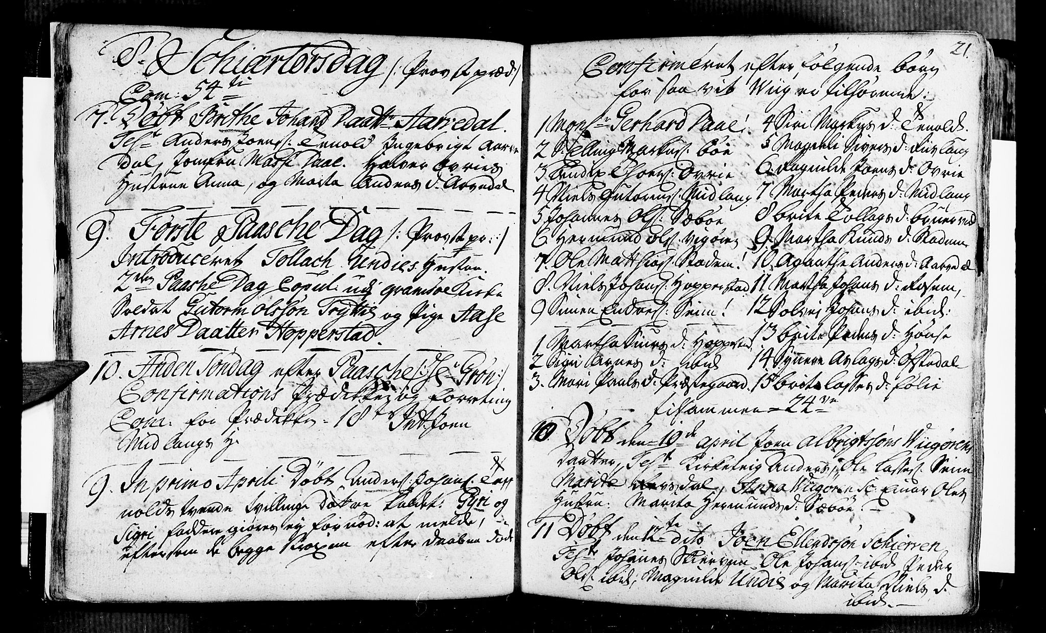 Vik sokneprestembete, AV/SAB-A-81501/H/Haa/Haaa/L0002: Parish register (official) no. A 2 / 1, 1740-1757, p. 21