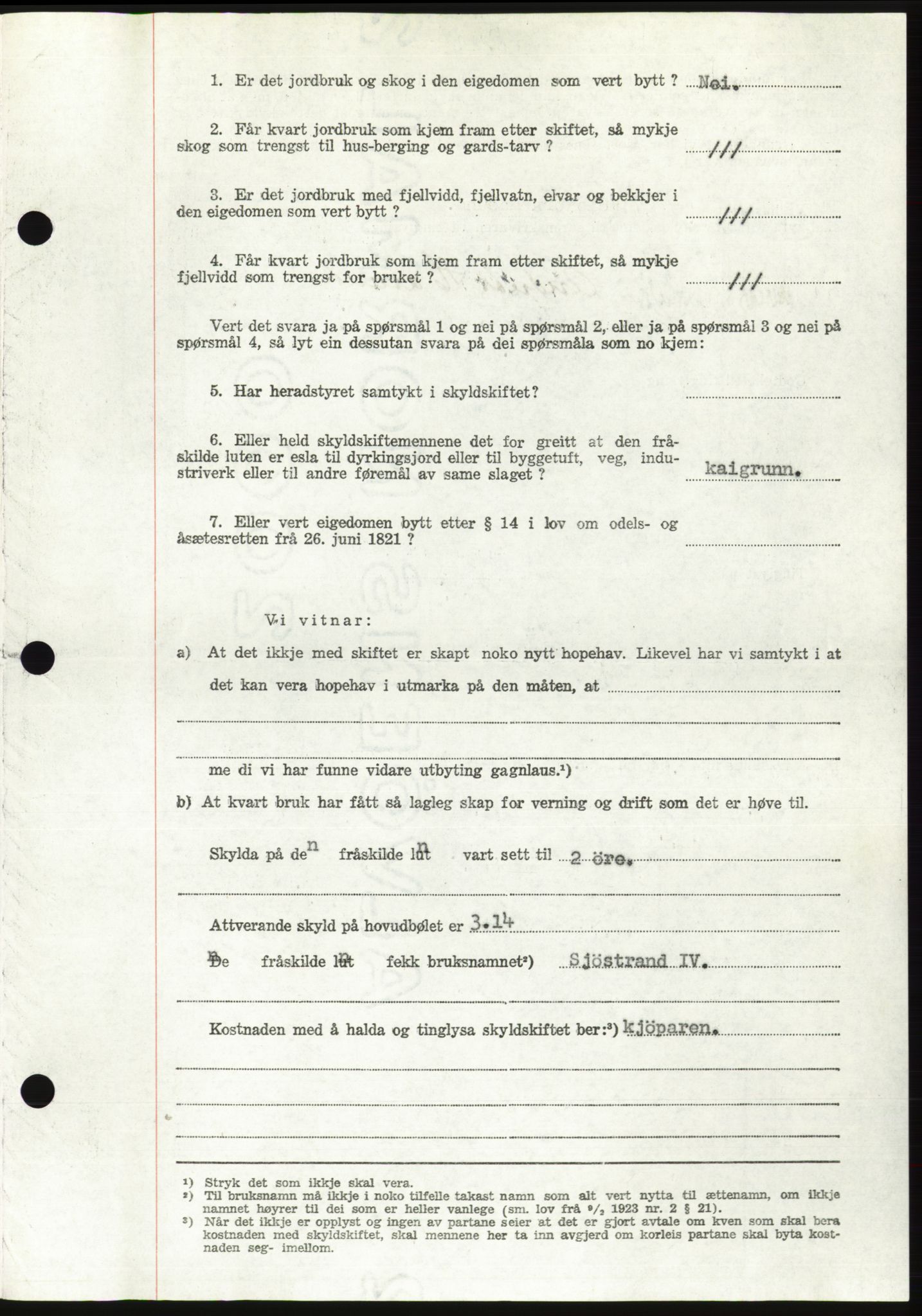 Søre Sunnmøre sorenskriveri, AV/SAT-A-4122/1/2/2C/L0105: Mortgage book no. 31A, 1956-1957, Diary no: : 2692/1956