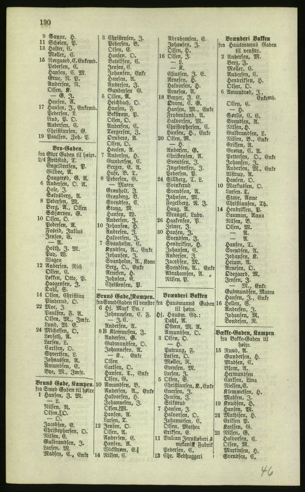 Kristiania/Oslo adressebok, PUBL/-, 1879, p. 190