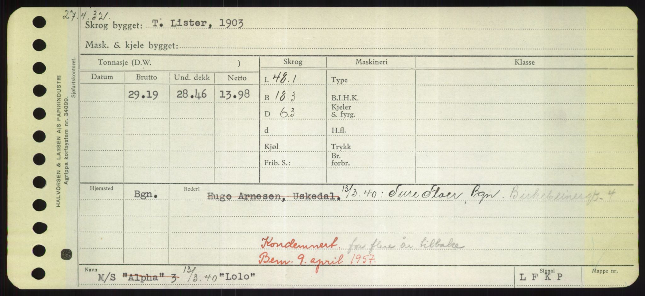 Sjøfartsdirektoratet med forløpere, Skipsmålingen, AV/RA-S-1627/H/Hd/L0023: Fartøy, Lia-Løv, p. 305