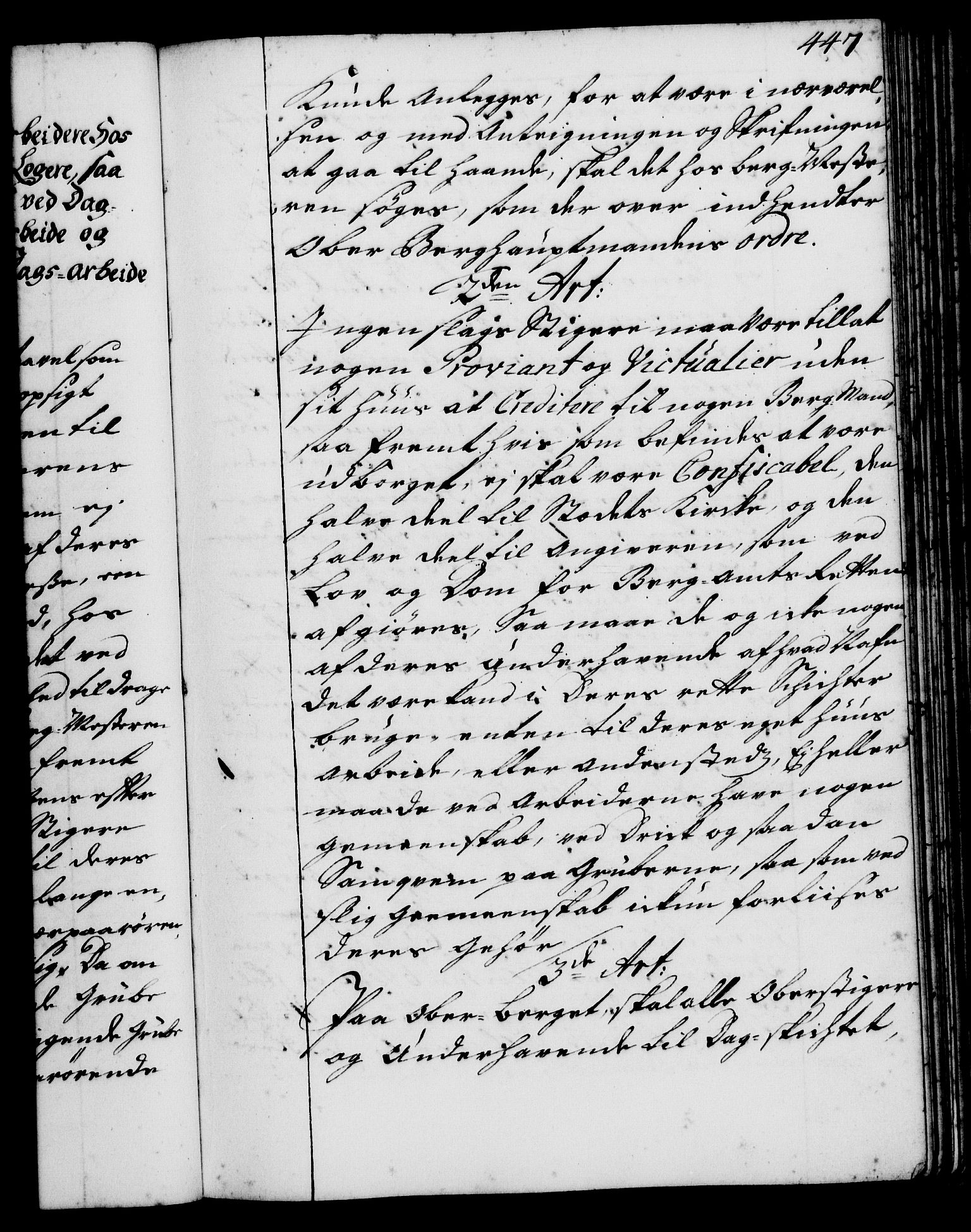 Rentekammeret, Kammerkanselliet, AV/RA-EA-3111/G/Gg/Ggi/L0001: Norsk instruksjonsprotokoll med register (merket RK 53.34), 1720-1729, p. 447