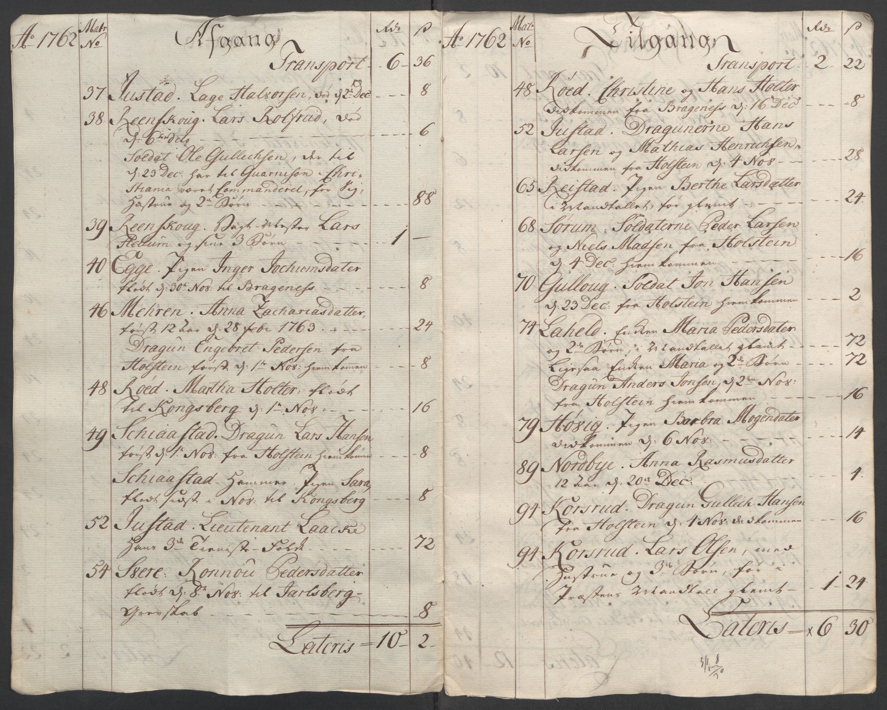 Rentekammeret inntil 1814, Reviderte regnskaper, Fogderegnskap, AV/RA-EA-4092/R31/L1833: Ekstraskatten Hurum, Røyken, Eiker, Lier og Buskerud, 1762-1764, p. 27