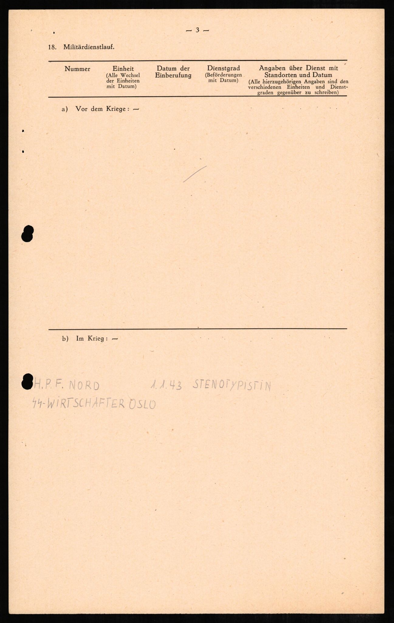 Forsvaret, Forsvarets overkommando II, AV/RA-RAFA-3915/D/Db/L0005: CI Questionaires. Tyske okkupasjonsstyrker i Norge. Tyskere., 1945-1946, p. 161