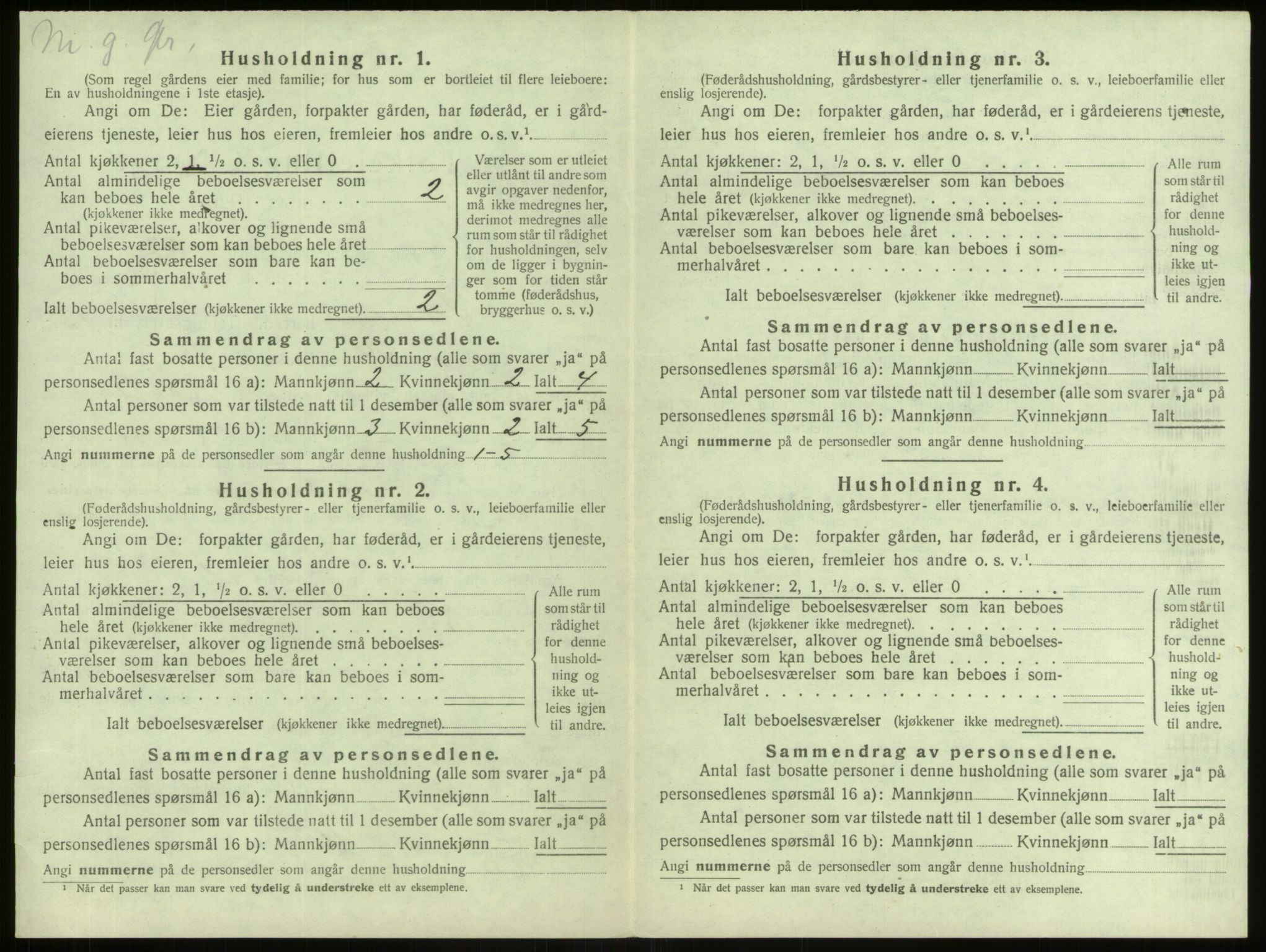 SAB, 1920 census for Alversund, 1920, p. 1021