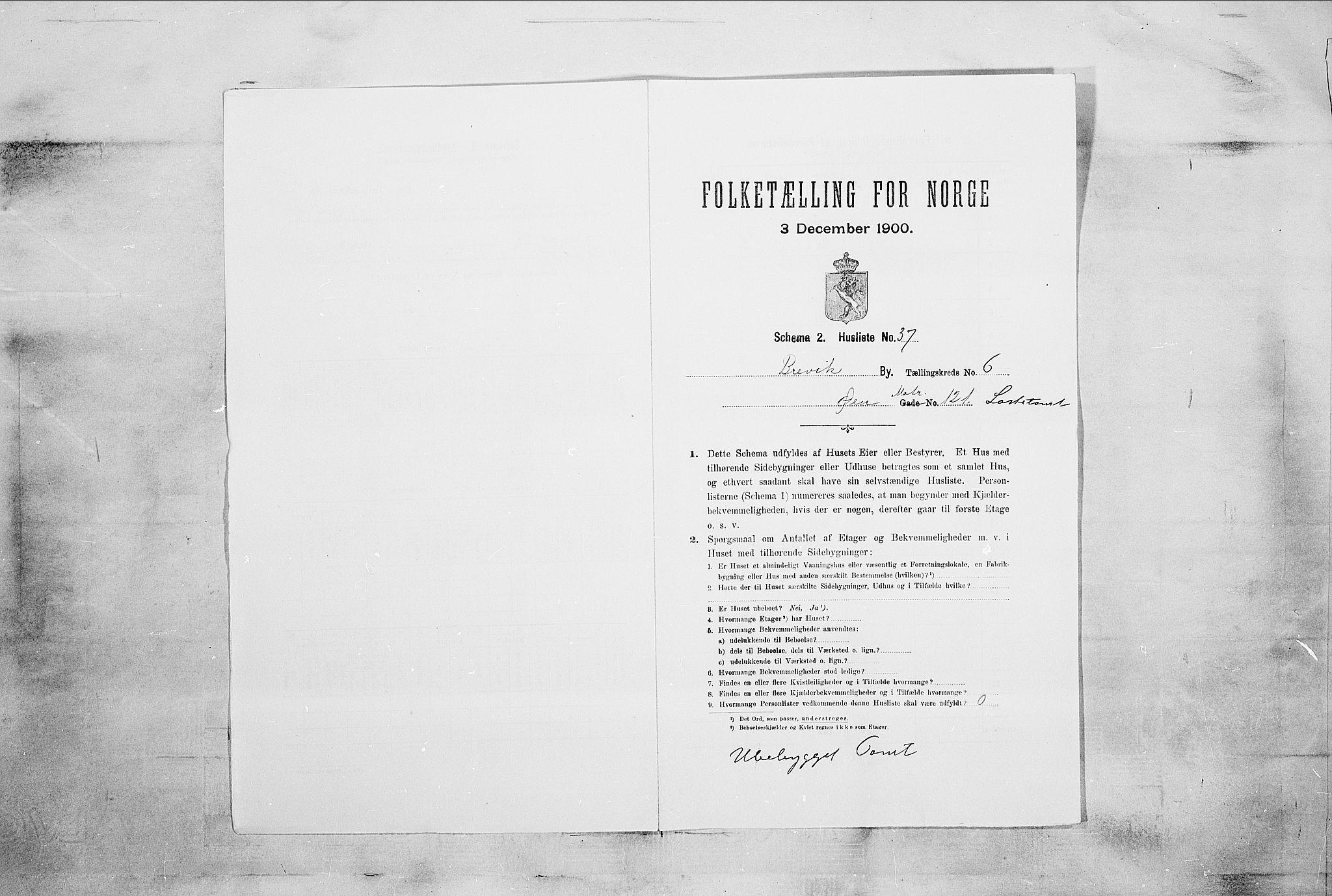 SAKO, 1900 census for Brevik, 1900, p. 1327