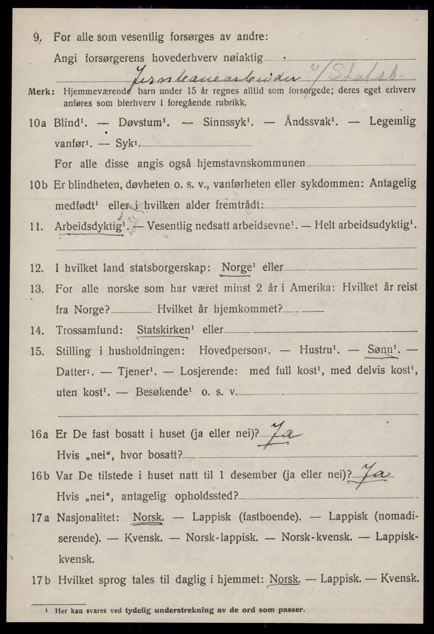 SAT, 1920 census for Strinda, 1920, p. 14463