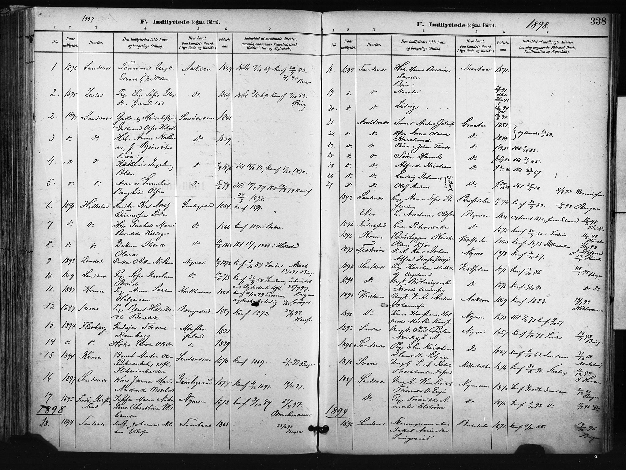 Kongsberg kirkebøker, AV/SAKO-A-22/F/Fb/L0003: Parish register (official) no. II 3, 1896-1905, p. 338