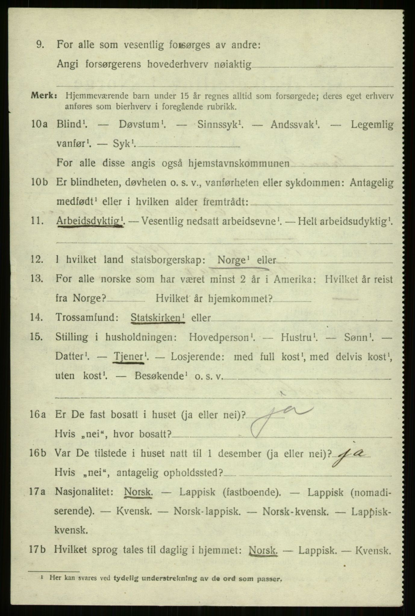 SATØ, 1920 census for Trondenes, 1920, p. 17183