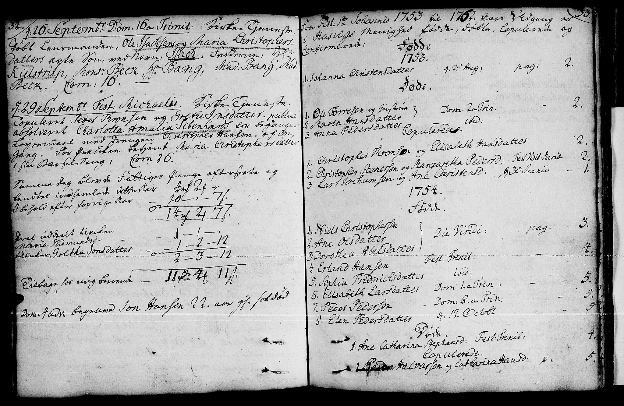Loppa sokneprestkontor, SATØ/S-1339/H/Ha/L0001kirke: Parish register (official) no. 1 /2, 1753-1784, p. 32-33