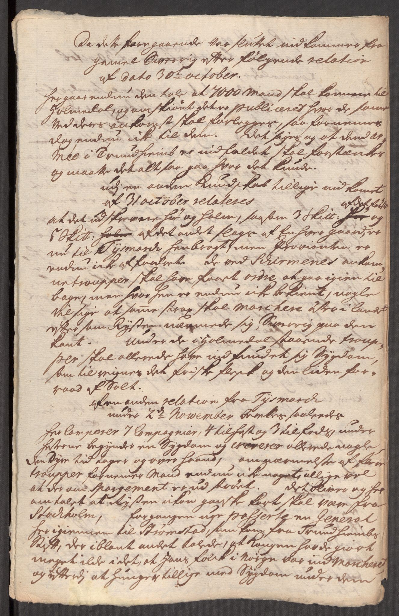 Kommanderende general (KG I) med Det norske krigsdirektorium, AV/RA-EA-5419/E/Eb/L0012: Kunnskap om fienden, kronologisk ordnet, 1718-1719, p. 440