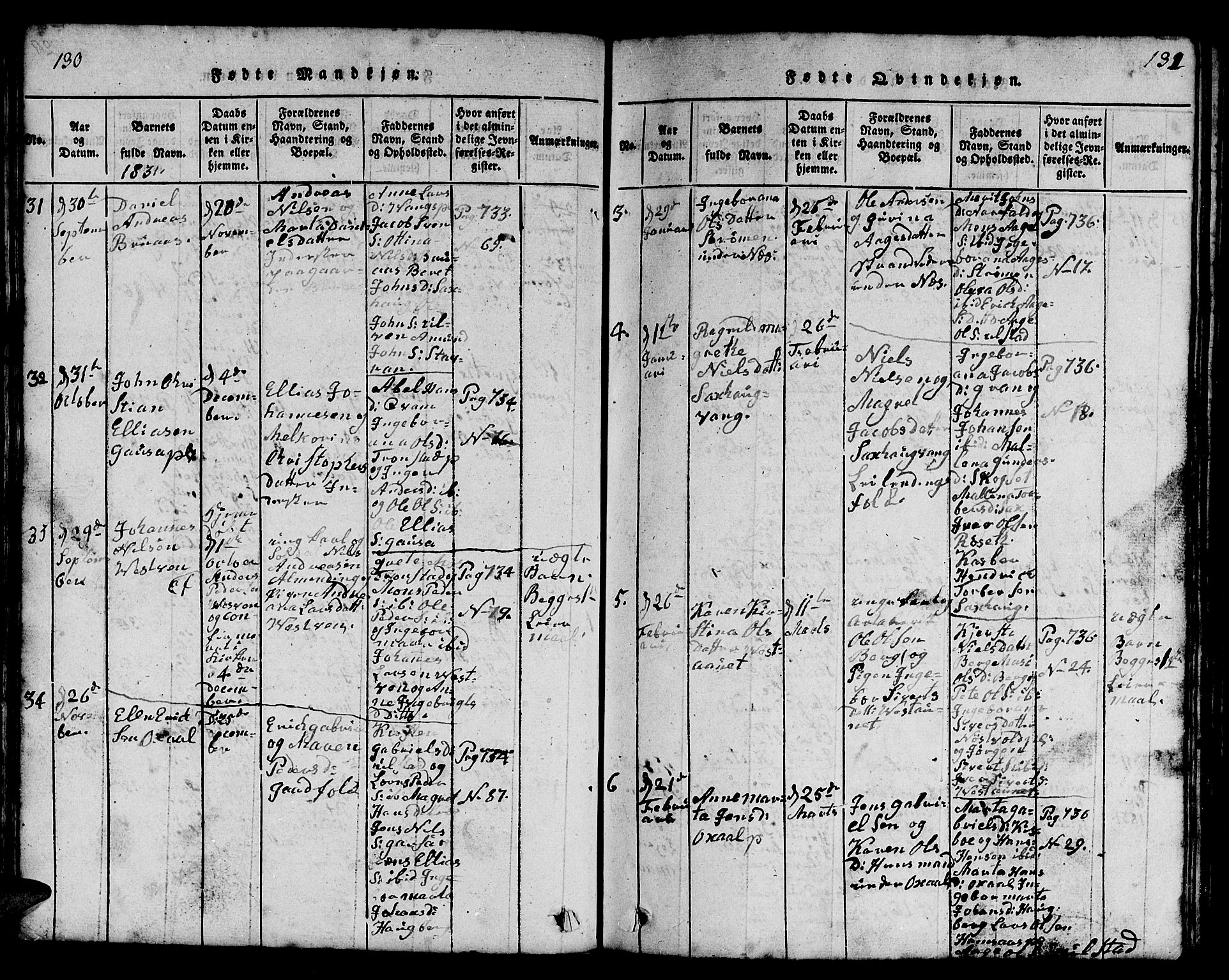 Ministerialprotokoller, klokkerbøker og fødselsregistre - Nord-Trøndelag, SAT/A-1458/730/L0298: Parish register (copy) no. 730C01, 1816-1849, p. 130-131