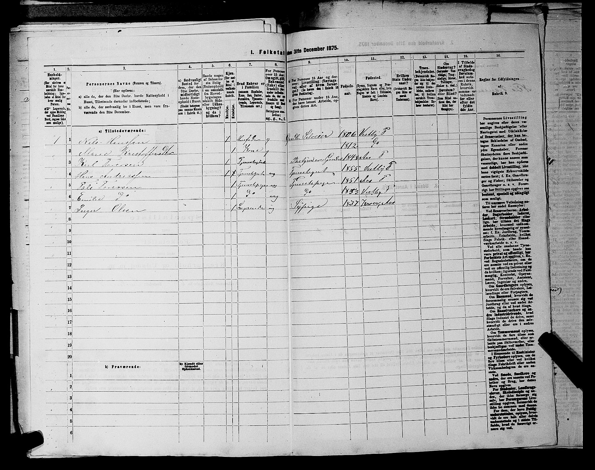 RA, 1875 census for 0211L Vestby/Vestby, Garder og Såner, 1875, p. 435