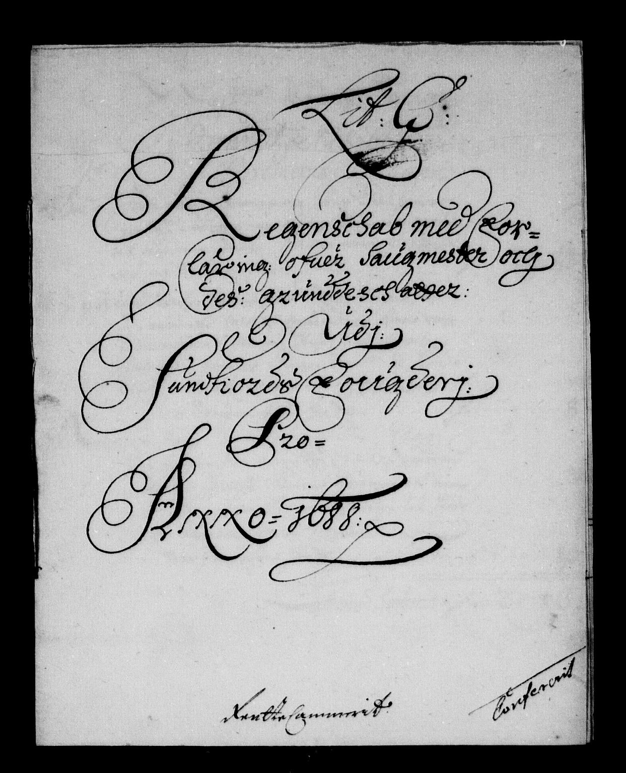 Rentekammeret inntil 1814, Reviderte regnskaper, Stiftamtstueregnskaper, Bergen stiftamt, AV/RA-EA-6043/R/Rc/L0087: Bergen stiftamt, 1688