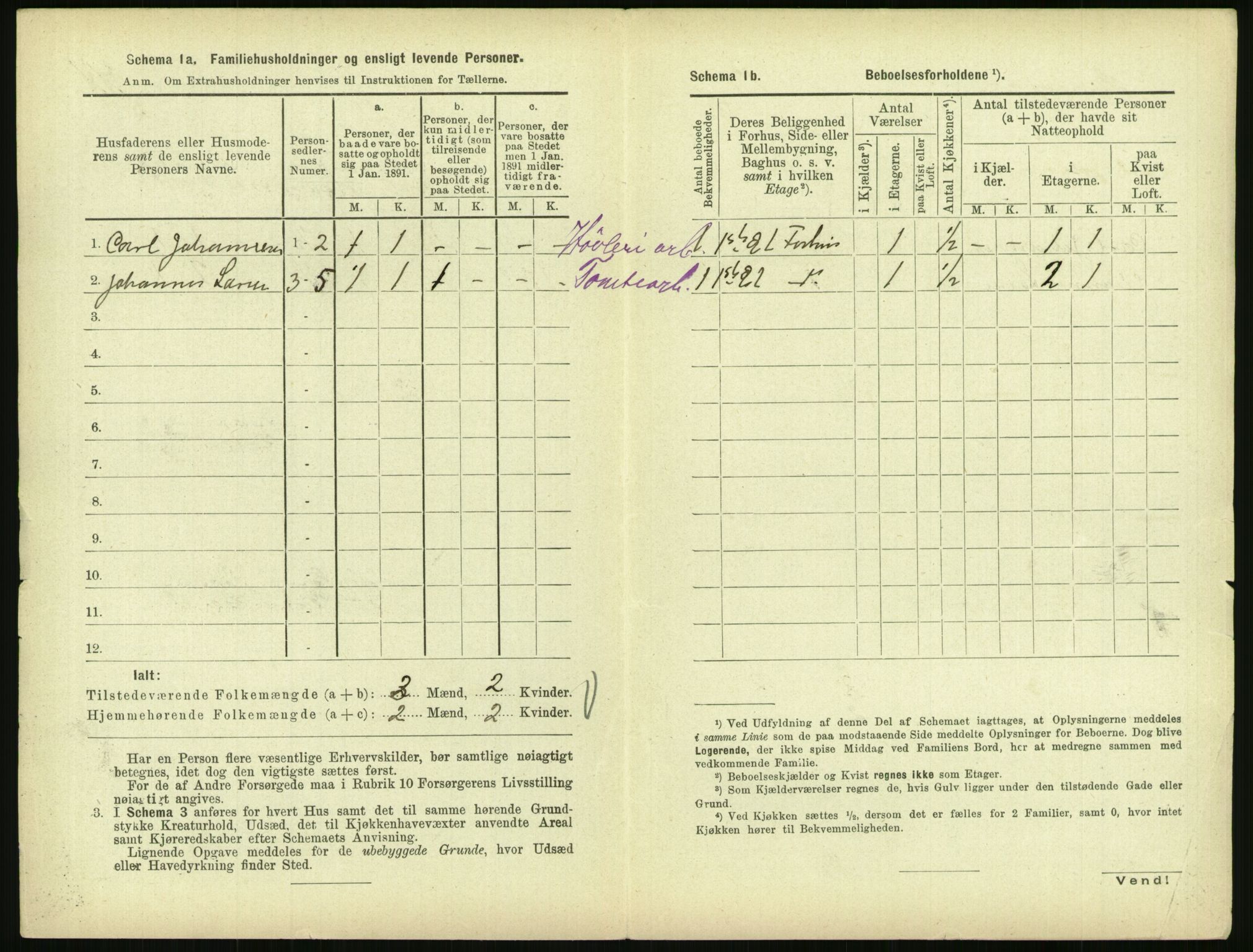 RA, 1891 census for 0707 Larvik, 1891, p. 2096