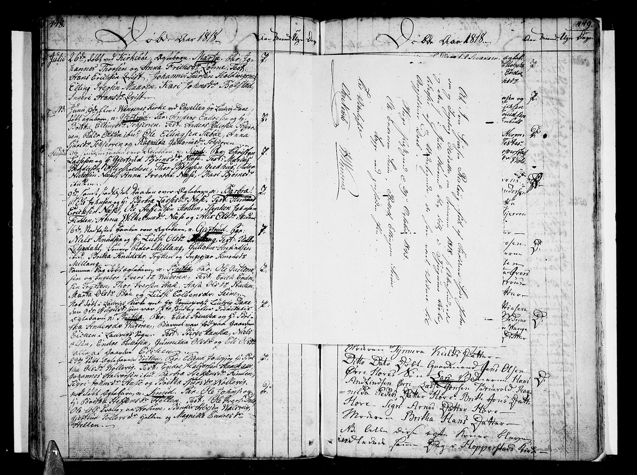 Vik sokneprestembete, SAB/A-81501: Parish register (official) no. A 5, 1787-1820, p. 448-449