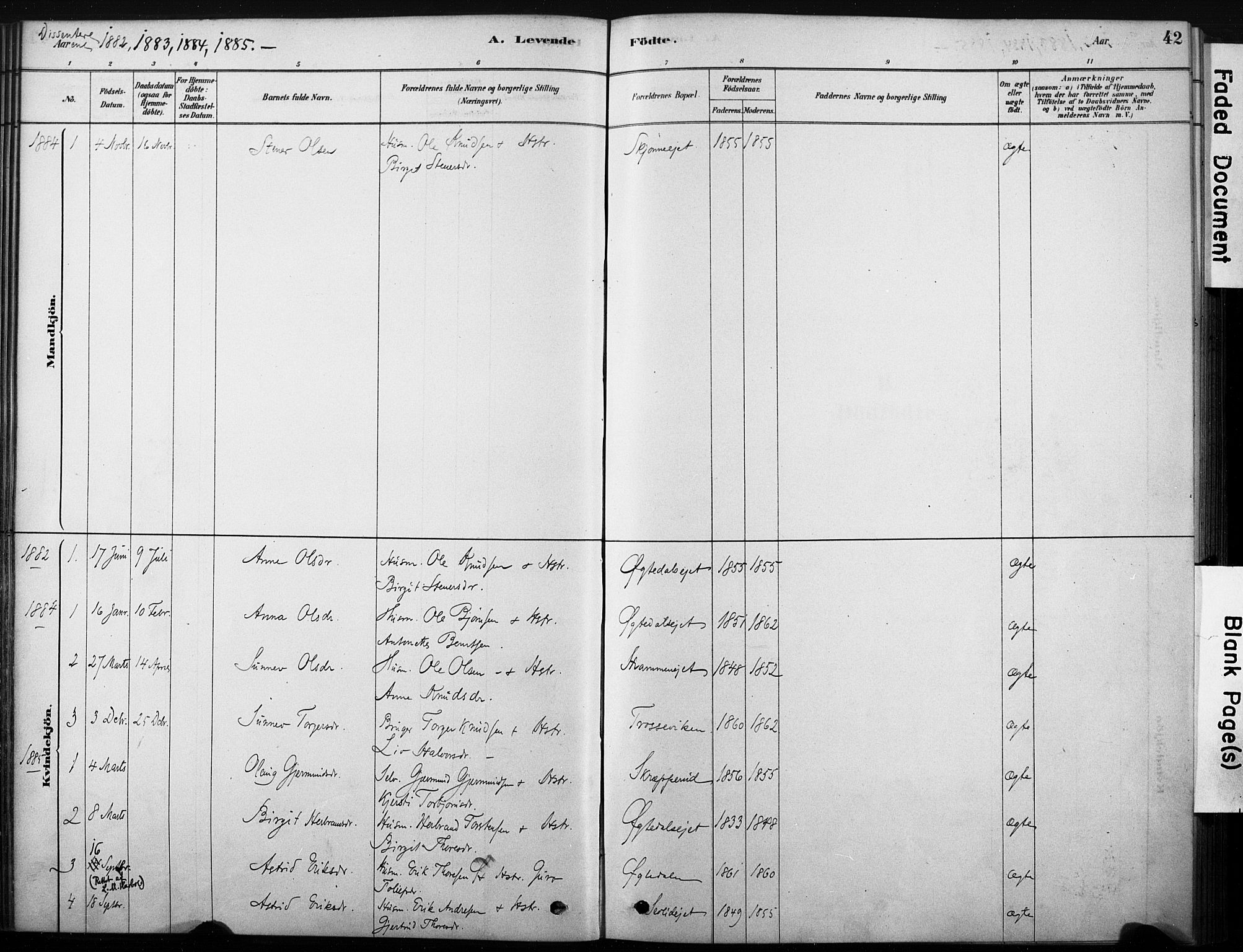 Nore kirkebøker, SAKO/A-238/F/Fb/L0001: Parish register (official) no. II 1, 1878-1886, p. 42