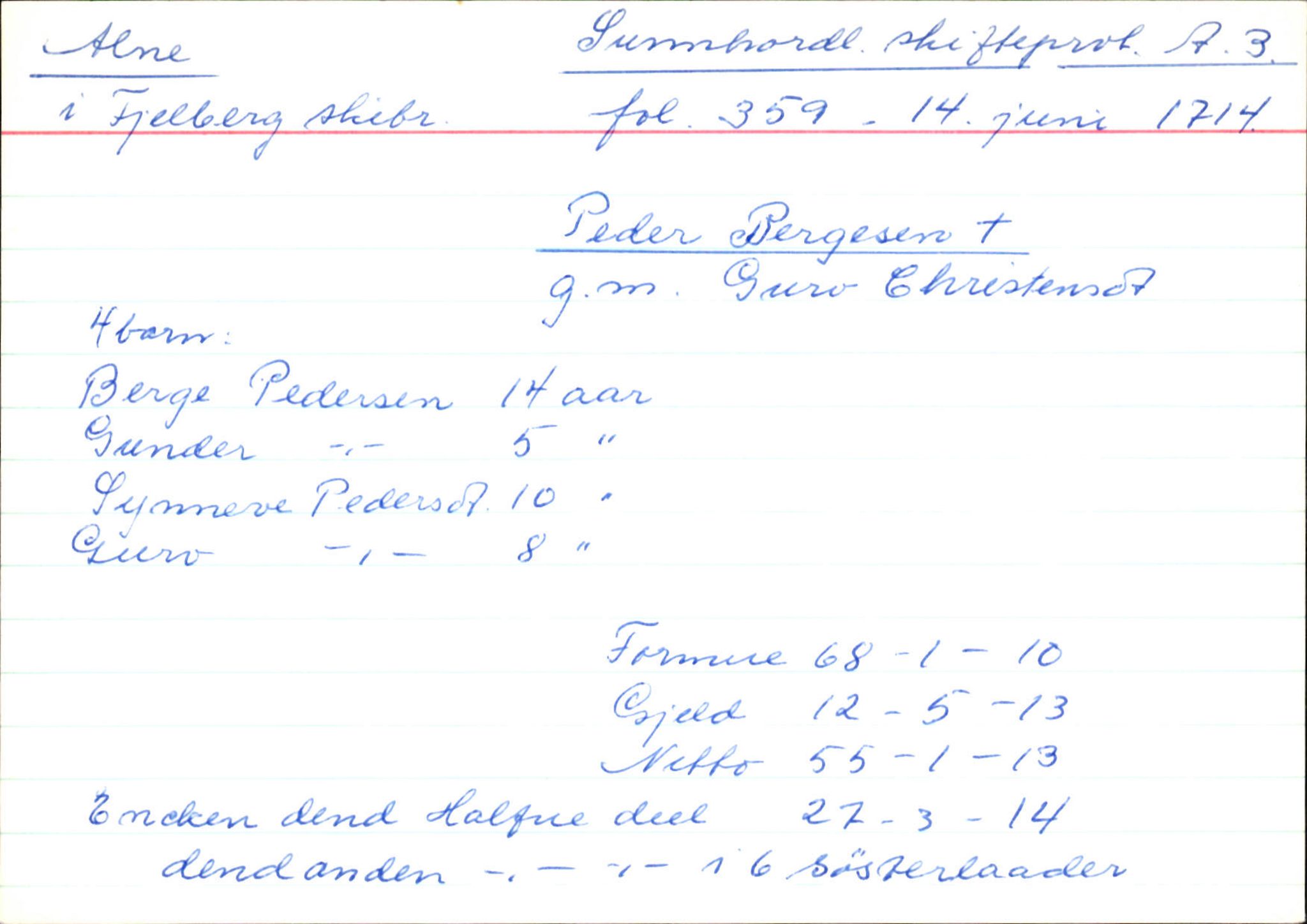 Skiftekort ved Statsarkivet i Bergen, SAB/SKIFTEKORT/004/L0002: Skifteprotokoll nr. 3, 1708-1717, p. 89