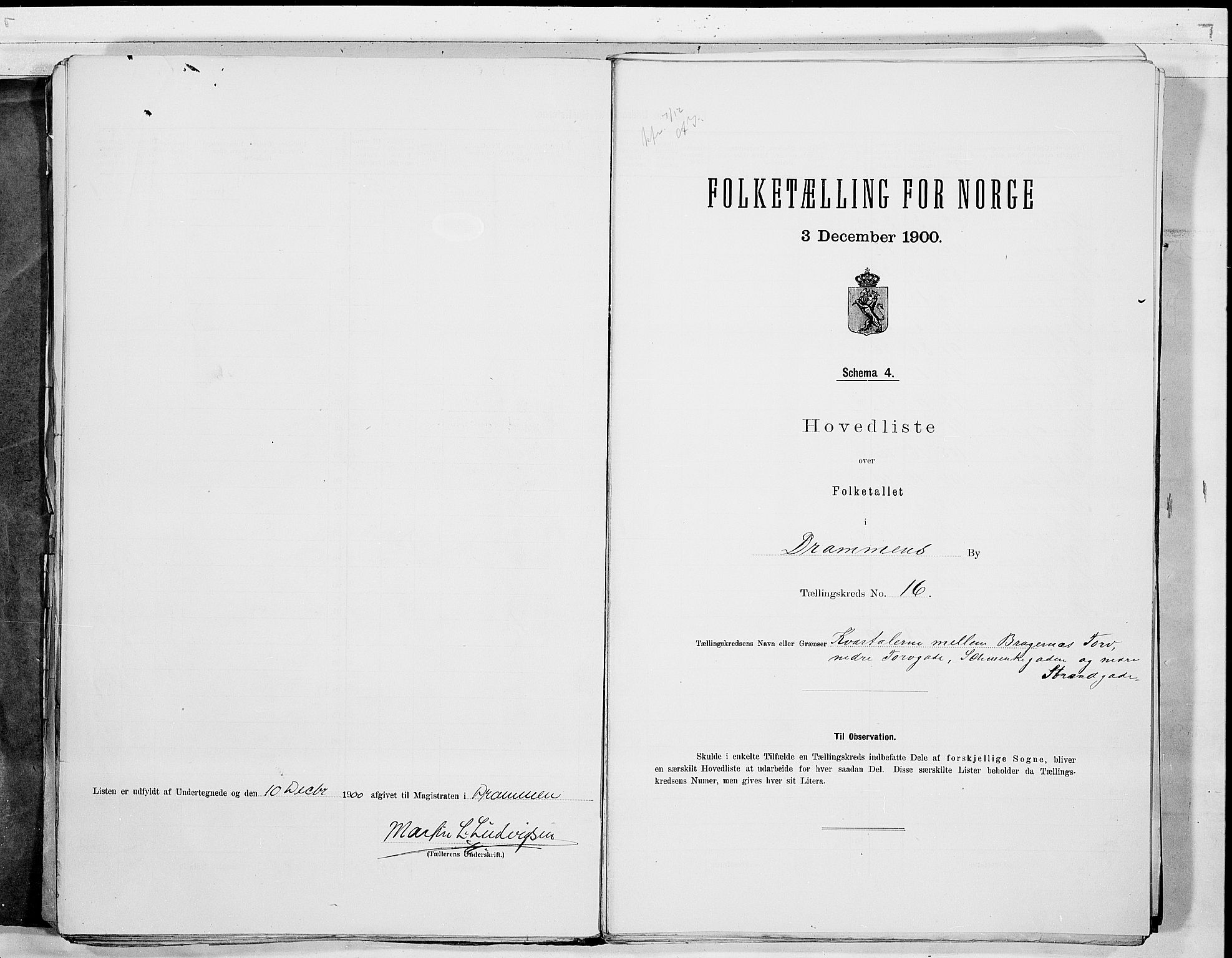 RA, 1900 census for Drammen, 1900, p. 37