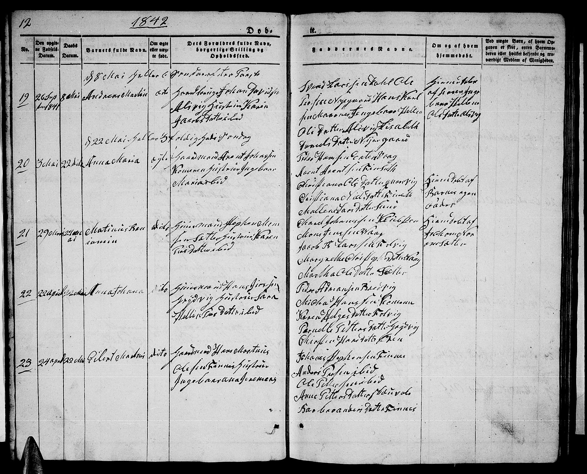 Ministerialprotokoller, klokkerbøker og fødselsregistre - Nordland, AV/SAT-A-1459/805/L0106: Parish register (copy) no. 805C02, 1841-1861, p. 12