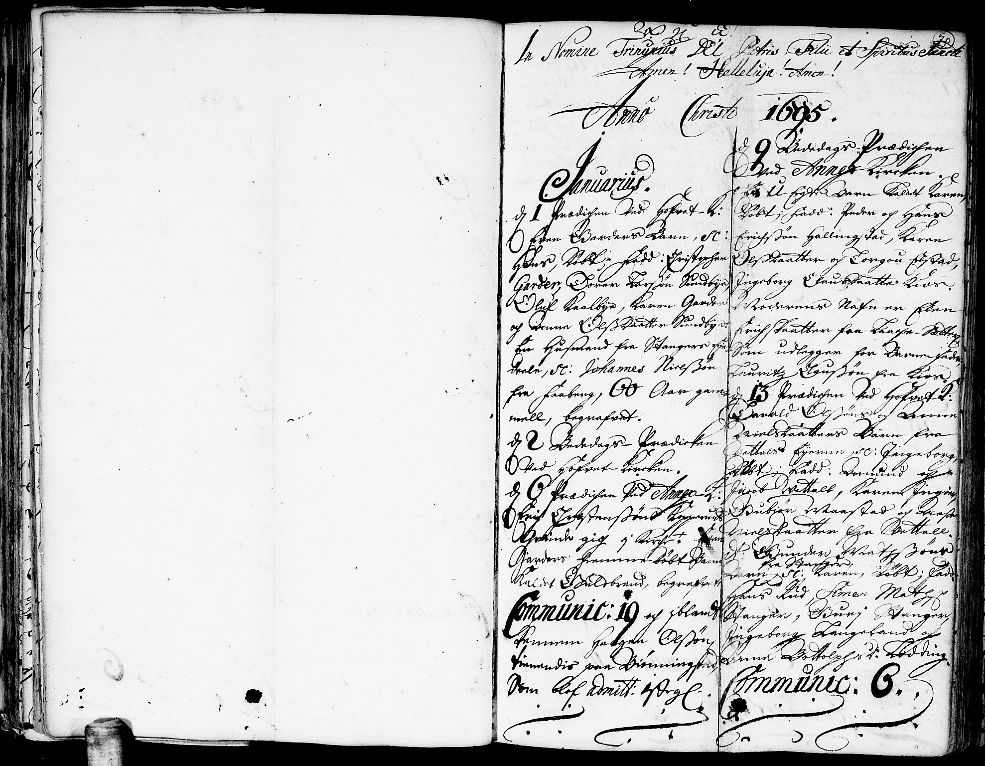 Ullensaker prestekontor Kirkebøker, AV/SAO-A-10236a/F/Fa/L0001: Parish register (official) no. I 1, 1689-1701, p. 70