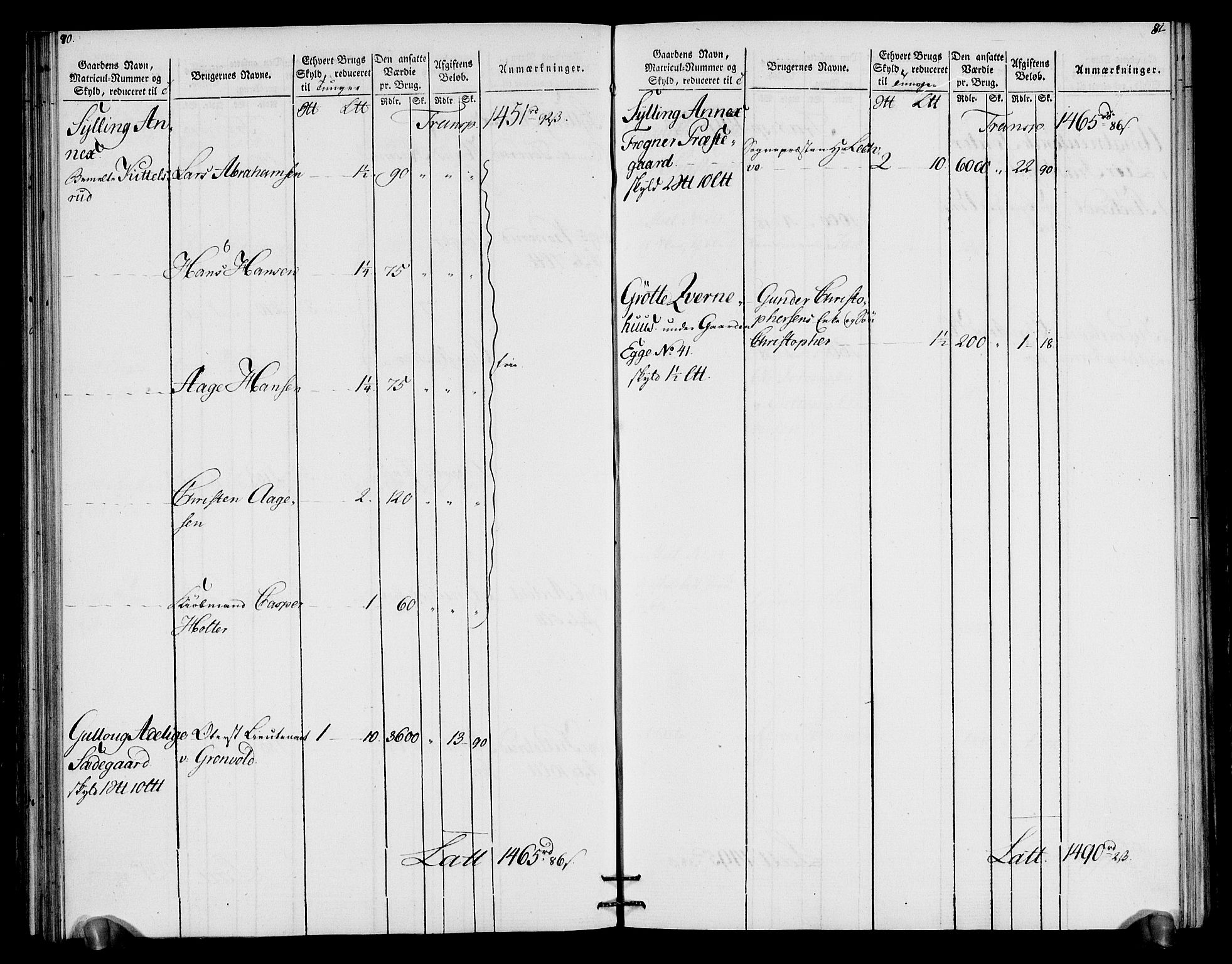 Rentekammeret inntil 1814, Realistisk ordnet avdeling, AV/RA-EA-4070/N/Ne/Nea/L0066: Buskerud fogderi. Oppebørselsregister for Lier, Røyken og Hurum prestegjeld, 1803-1804, p. 44