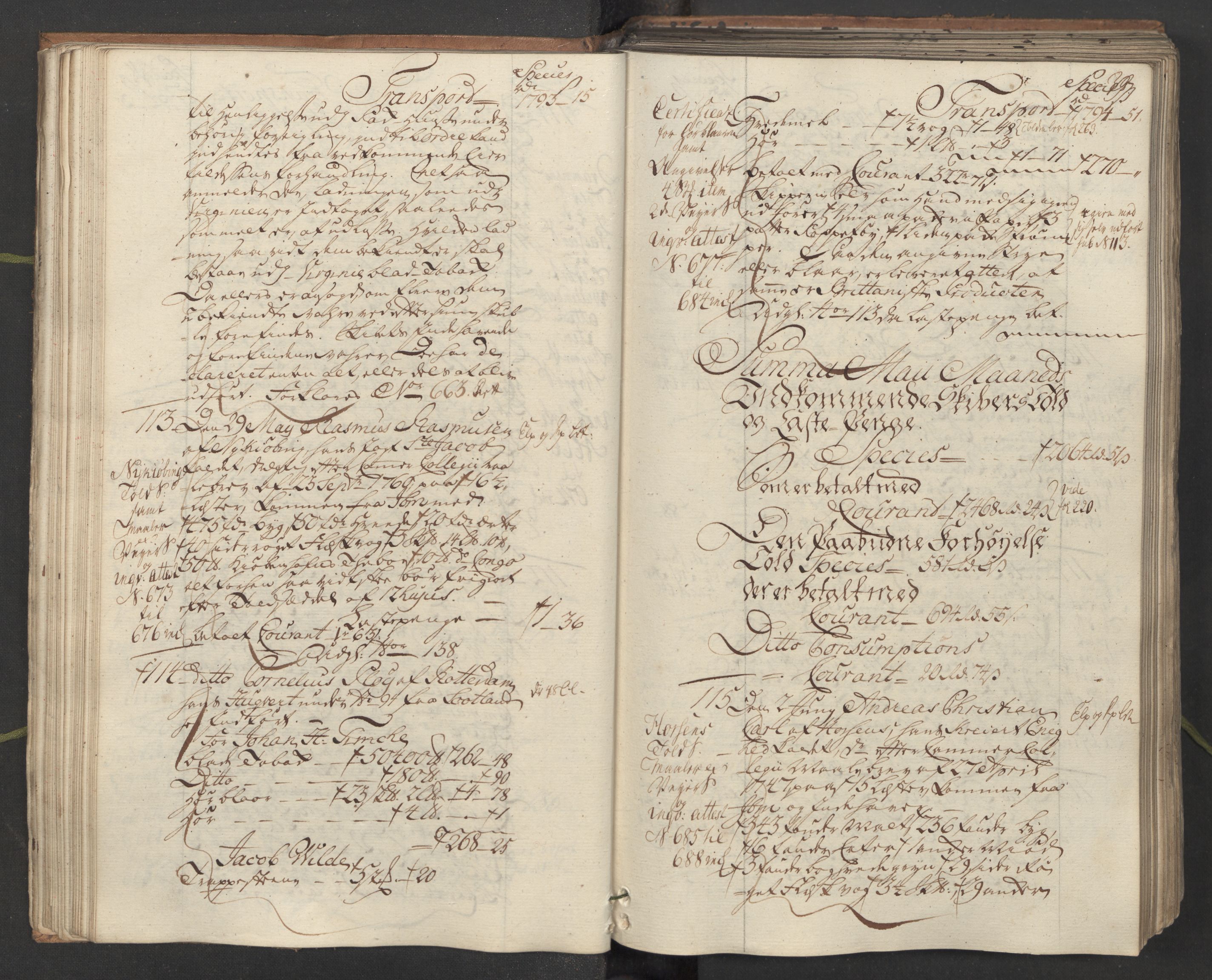 Generaltollkammeret, tollregnskaper, AV/RA-EA-5490/R26/L0101/0001: Tollregnskaper Bergen A / Inngående hovedtollbok, 1762, p. 38b-39a