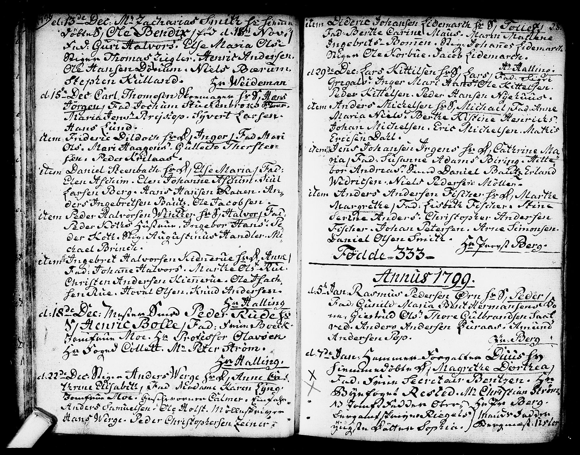 Kongsberg kirkebøker, SAKO/A-22/F/Fa/L0007: Parish register (official) no. I 7, 1795-1816, p. 28