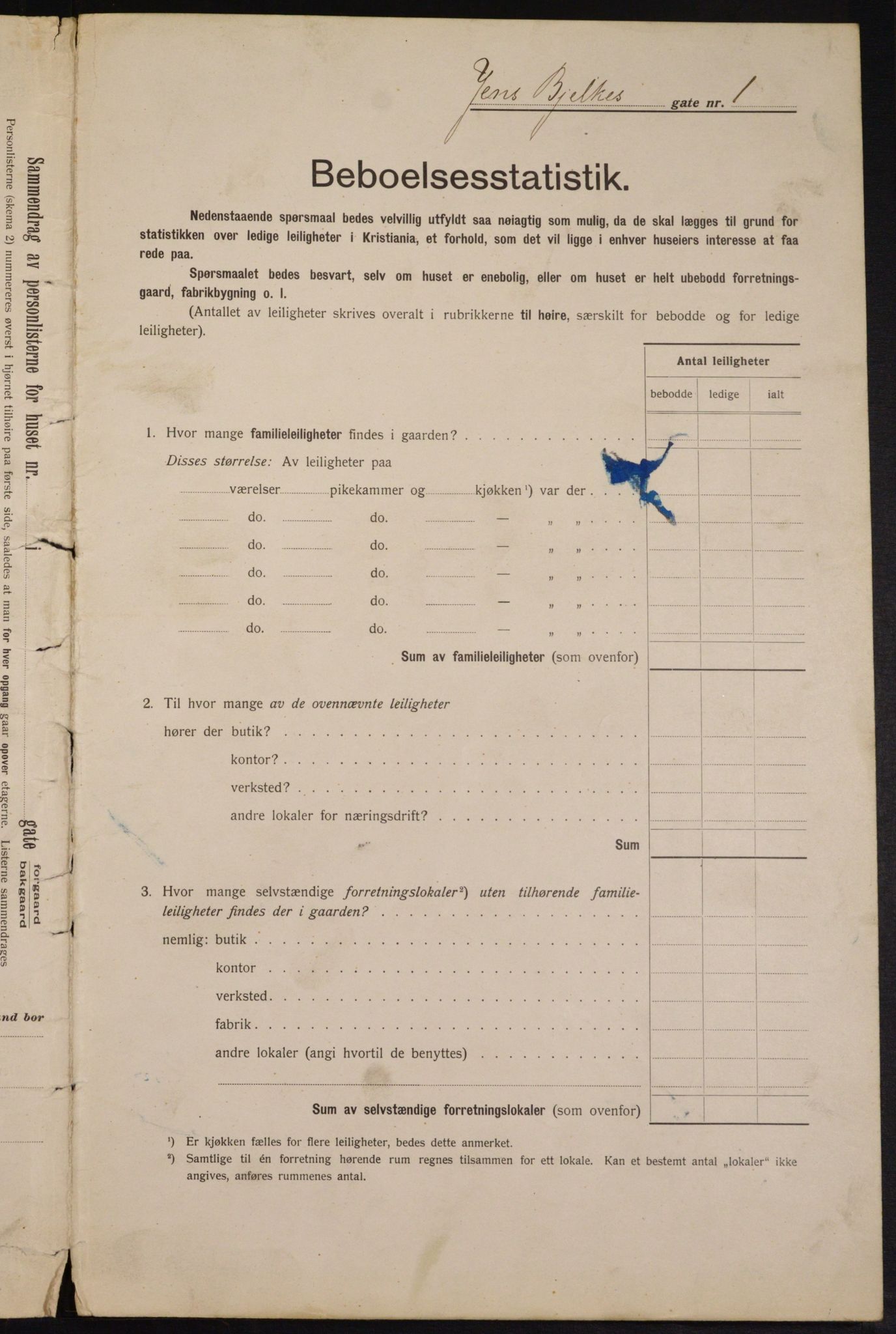 OBA, Municipal Census 1913 for Kristiania, 1913, p. 45214