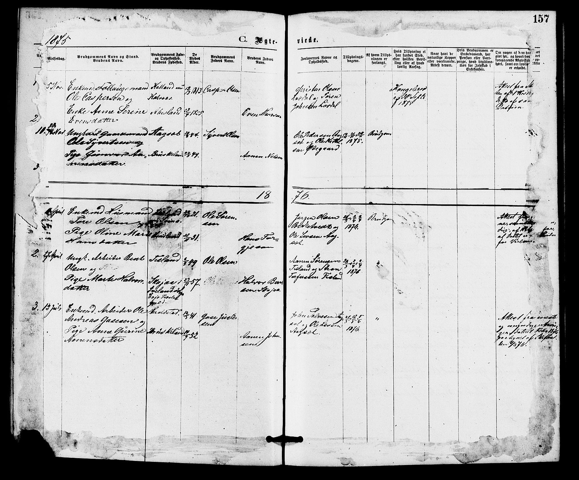 Holum sokneprestkontor, AV/SAK-1111-0022/F/Fa/Fab/L0006: Parish register (official) no. A 6, 1875-1886, p. 158