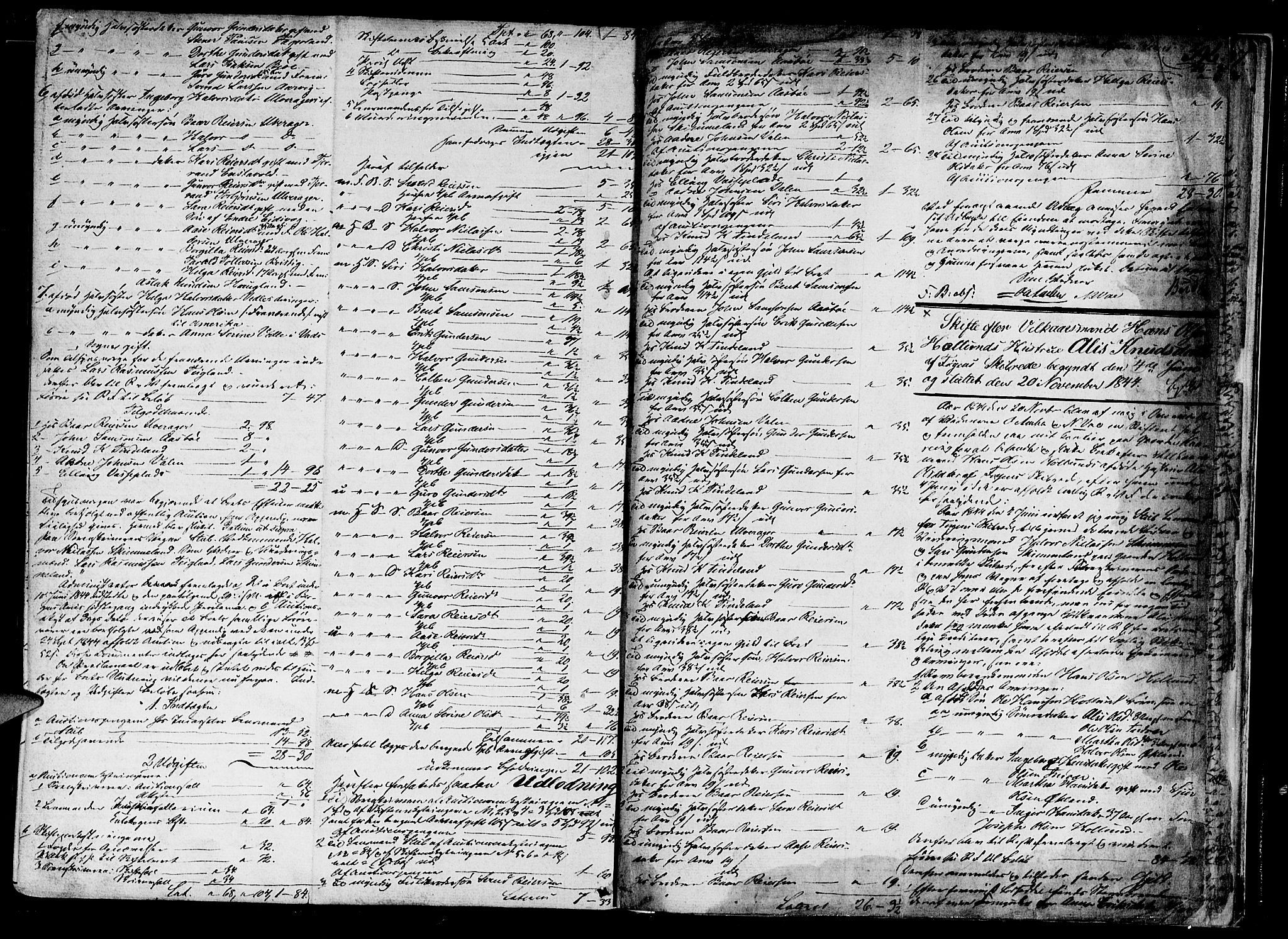 Sunnhordland sorenskrivar, AV/SAB-A-2401/1/H/Ha/Had/L0005: Skifteprotokollar. Føyen, Fjære og Våg. Register i protokoll., 1838-1844, p. 395b-396a