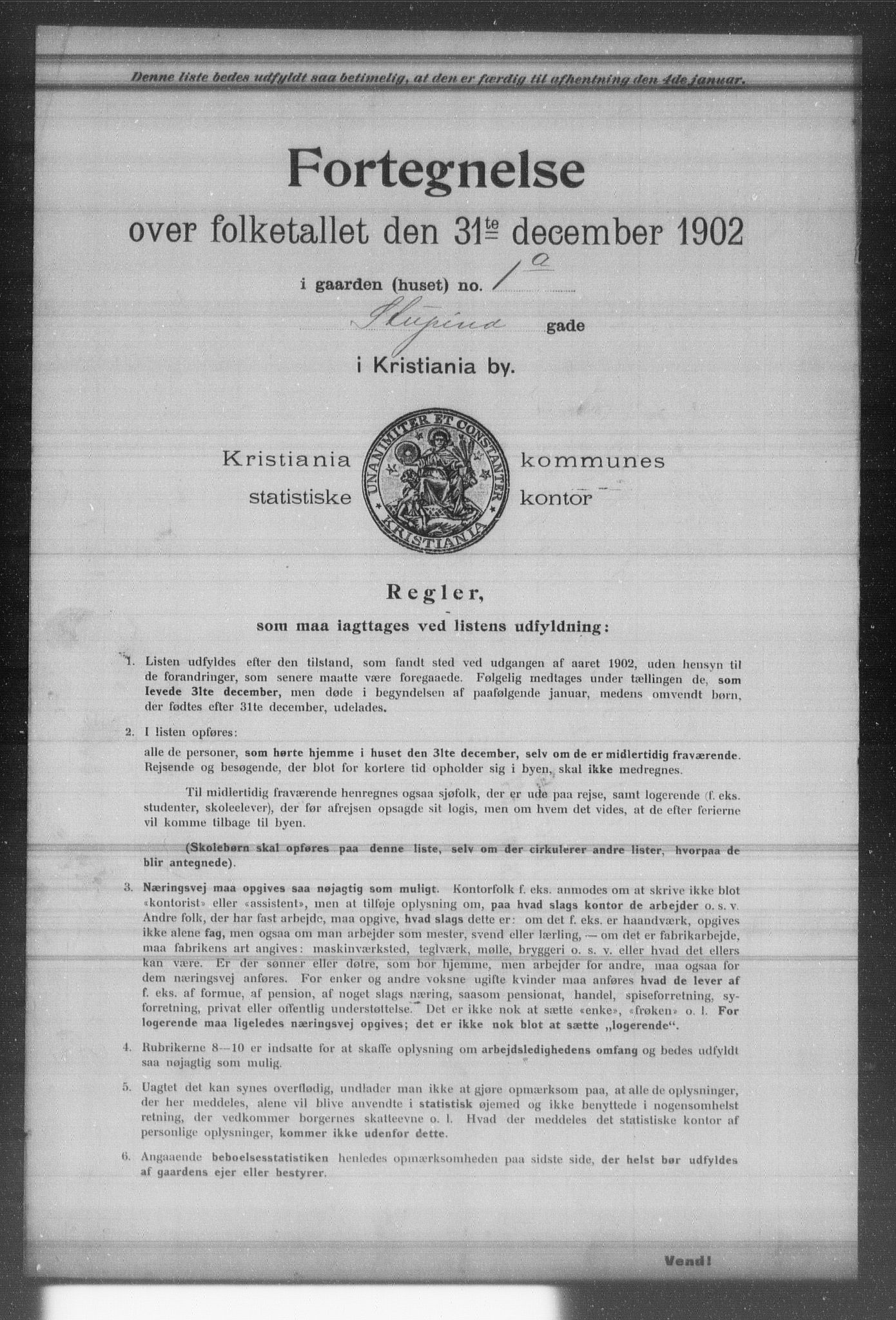 OBA, Municipal Census 1902 for Kristiania, 1902, p. 19607