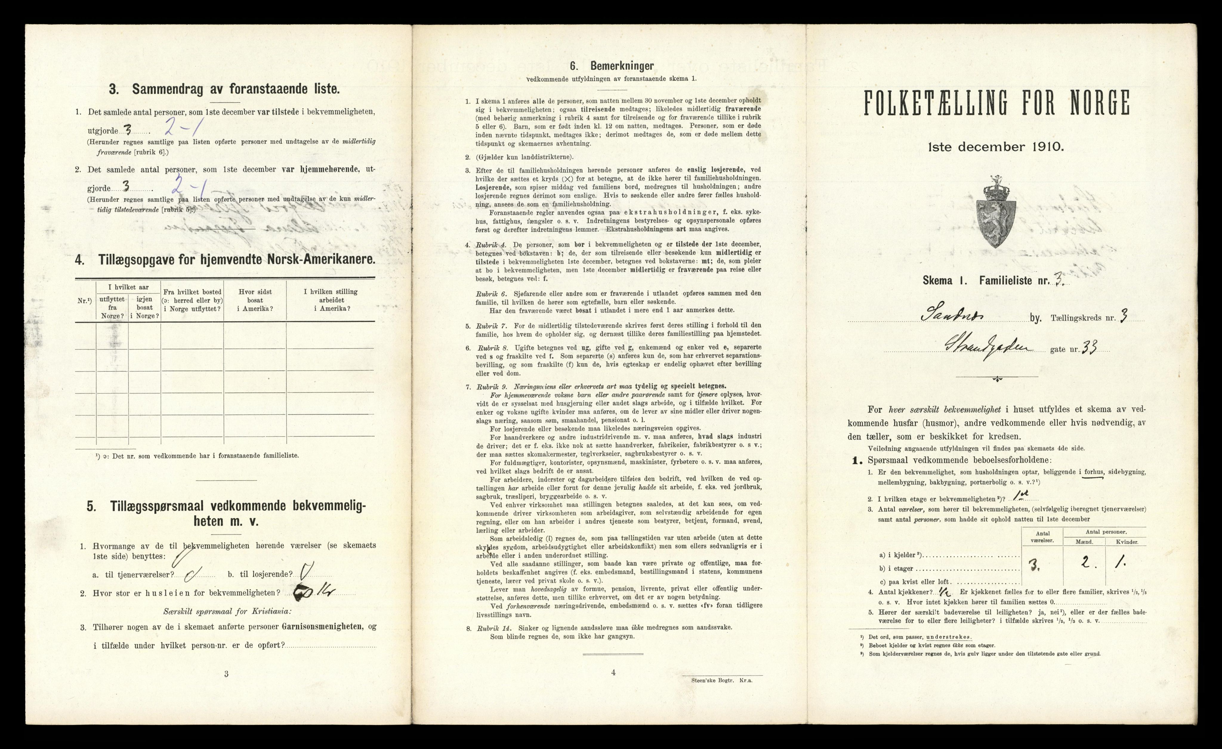 RA, 1910 census for Sandnes, 1910, p. 432