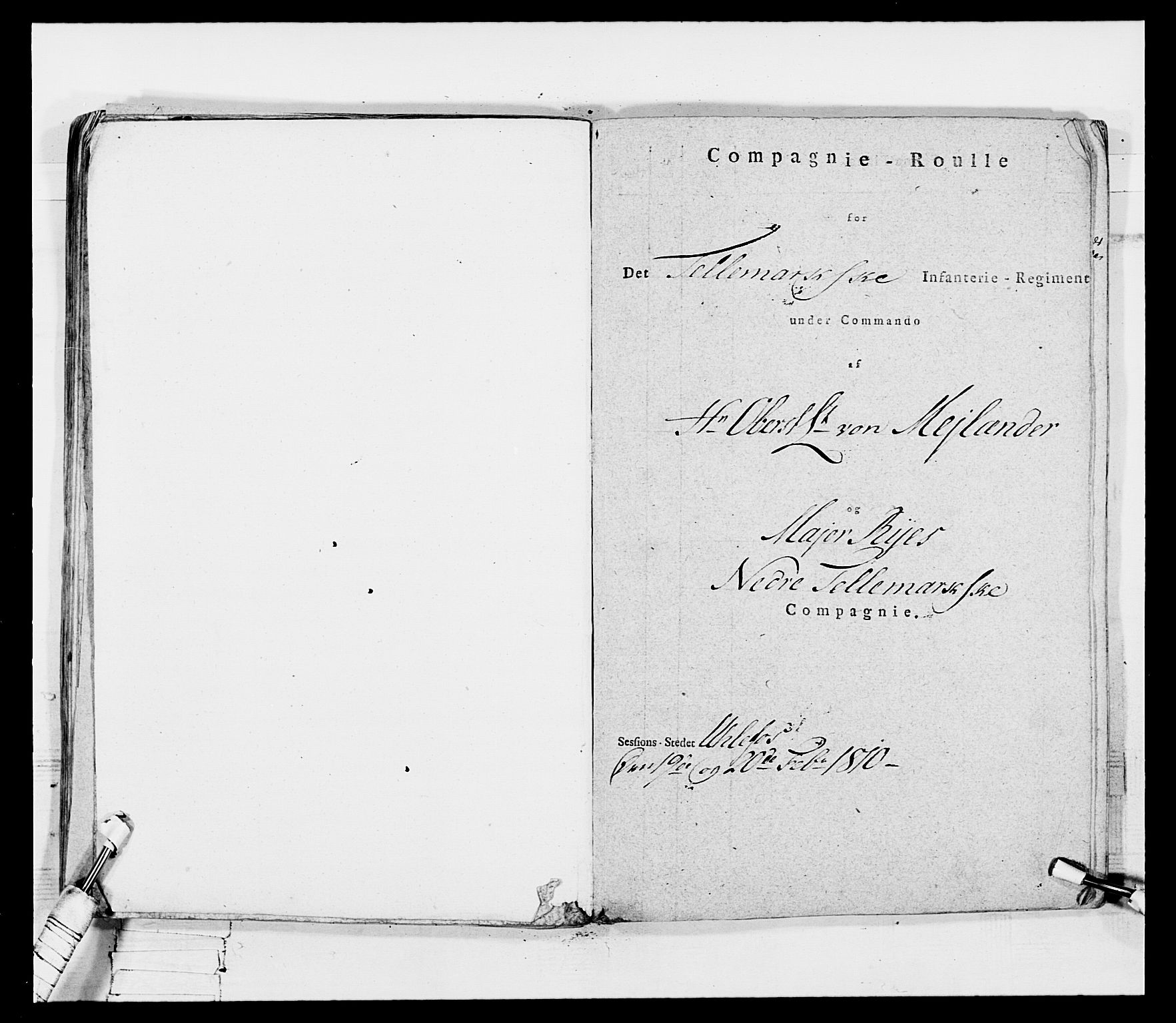 Generalitets- og kommissariatskollegiet, Det kongelige norske kommissariatskollegium, RA/EA-5420/E/Eh/L0116: Telemarkske nasjonale infanteriregiment, 1810, p. 254