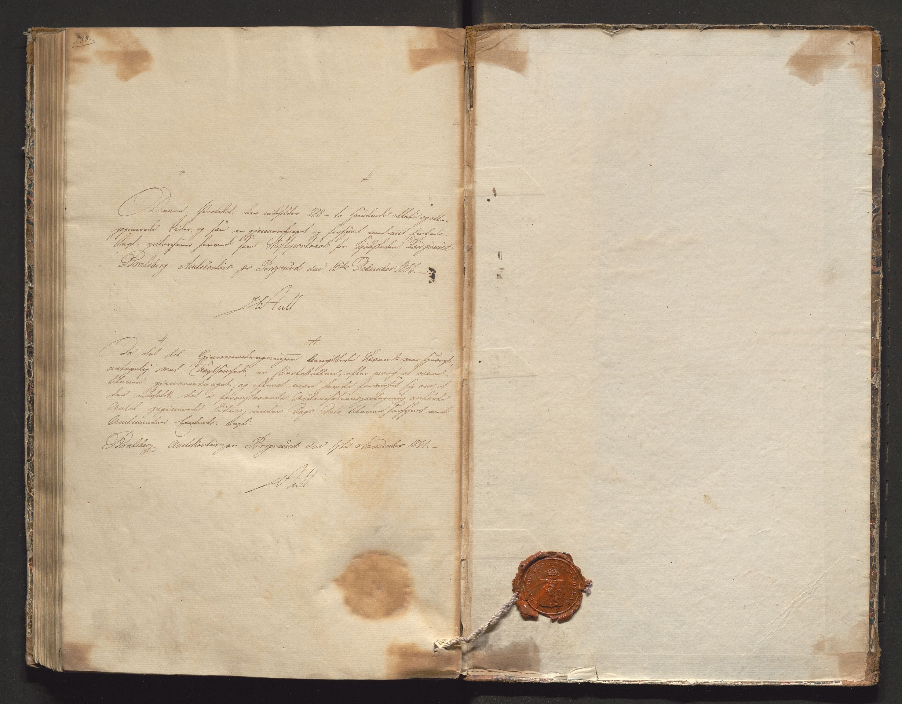 Porsgrunn byfogd, AV/SAKO-A-106/H/Hb/L0008: Skifteprotokoll - D., 1856-1863, p. 288